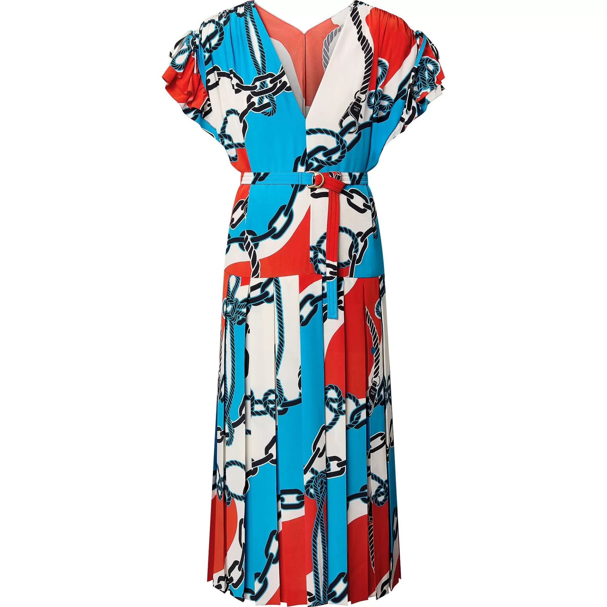 Flash Sale Louis Vuitton Nautical Print Butterfly Sleeve Dress