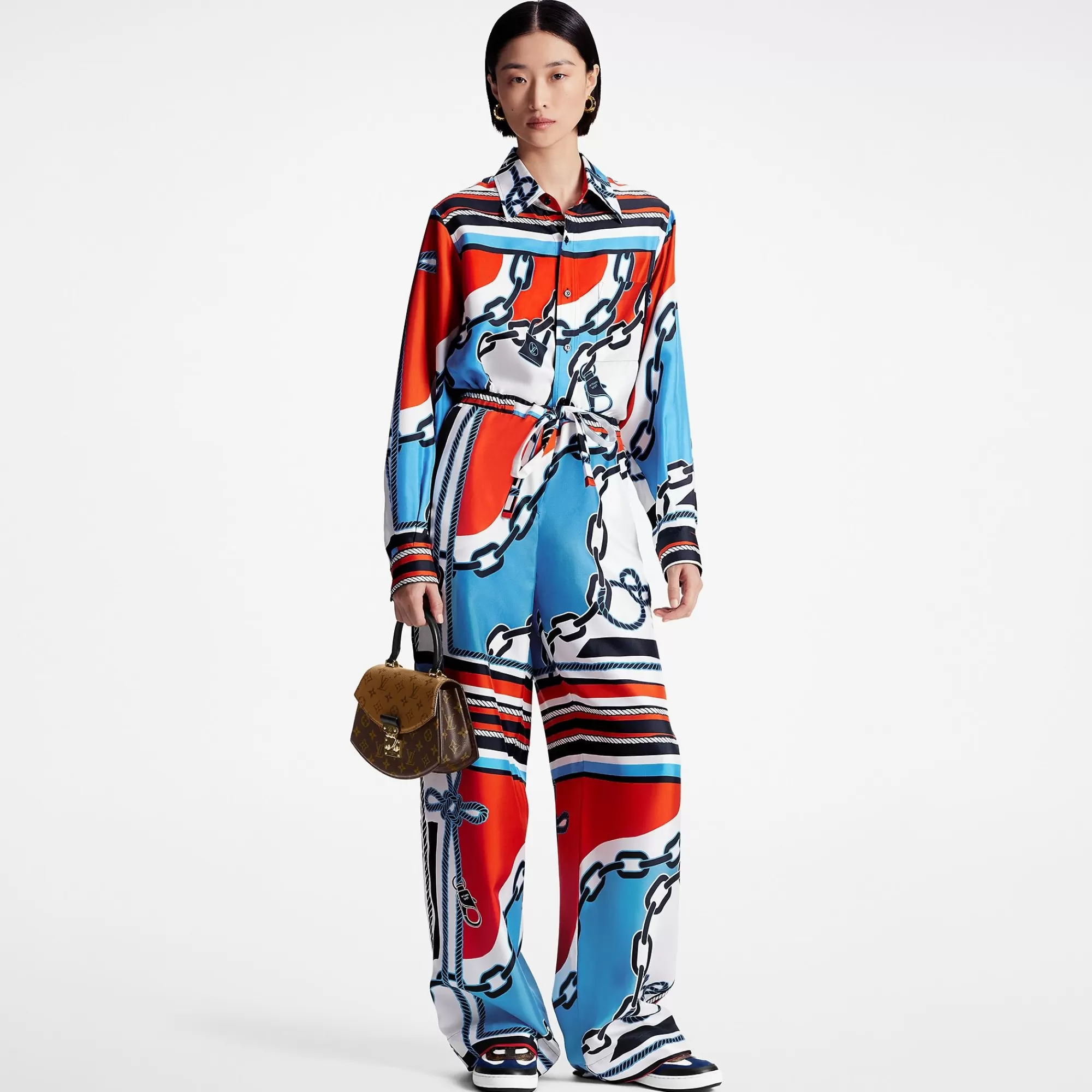 Hot Louis Vuitton Nautical Print Pajama Shirt