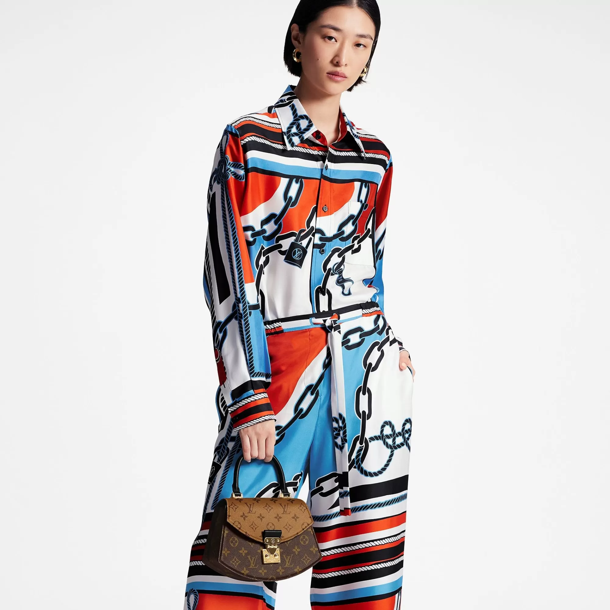 Hot Louis Vuitton Nautical Print Pajama Shirt