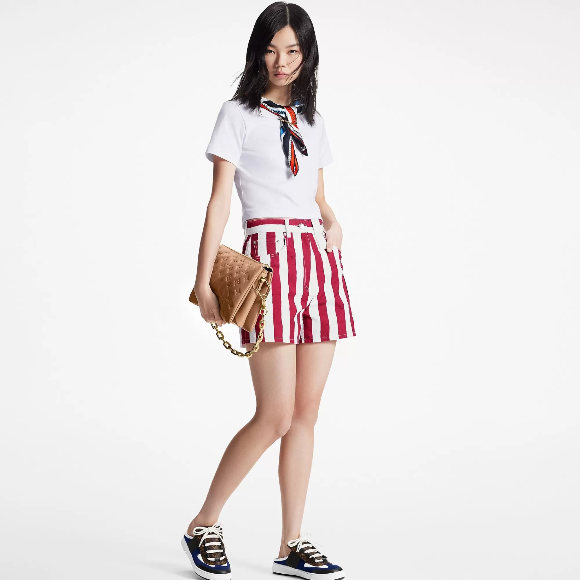 Outlet Louis Vuitton Nautical Print Scarf Crop Top