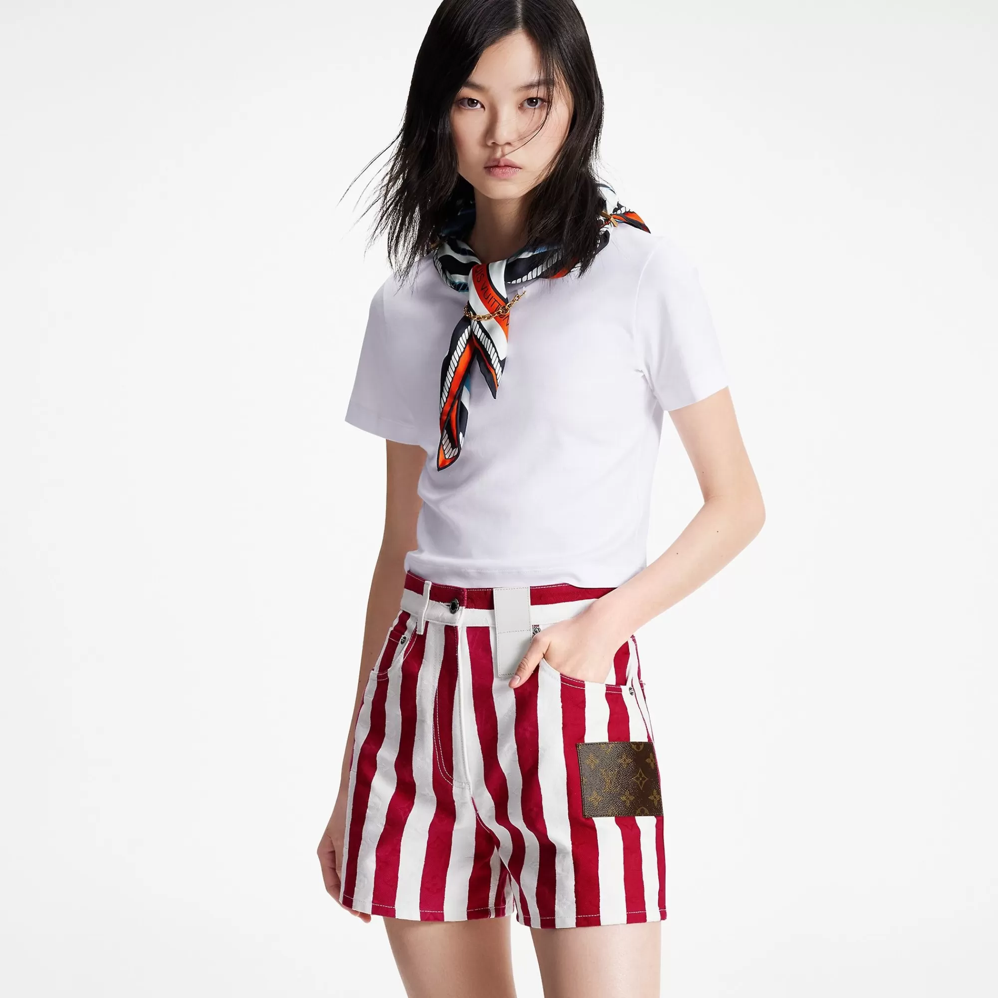 Outlet Louis Vuitton Nautical Print Scarf Crop Top