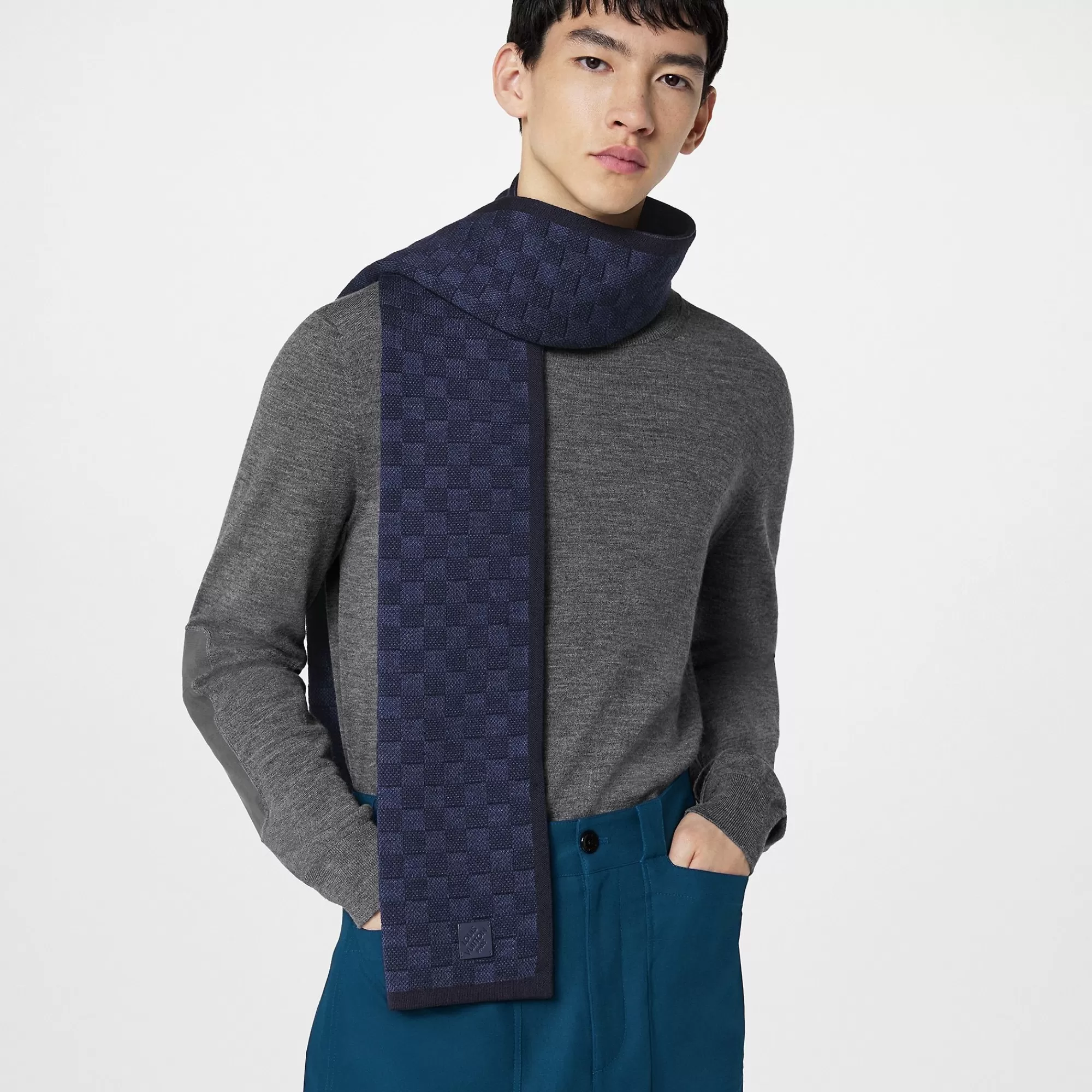 New Louis Vuitton Neo Petit Damier Scarf Navy
