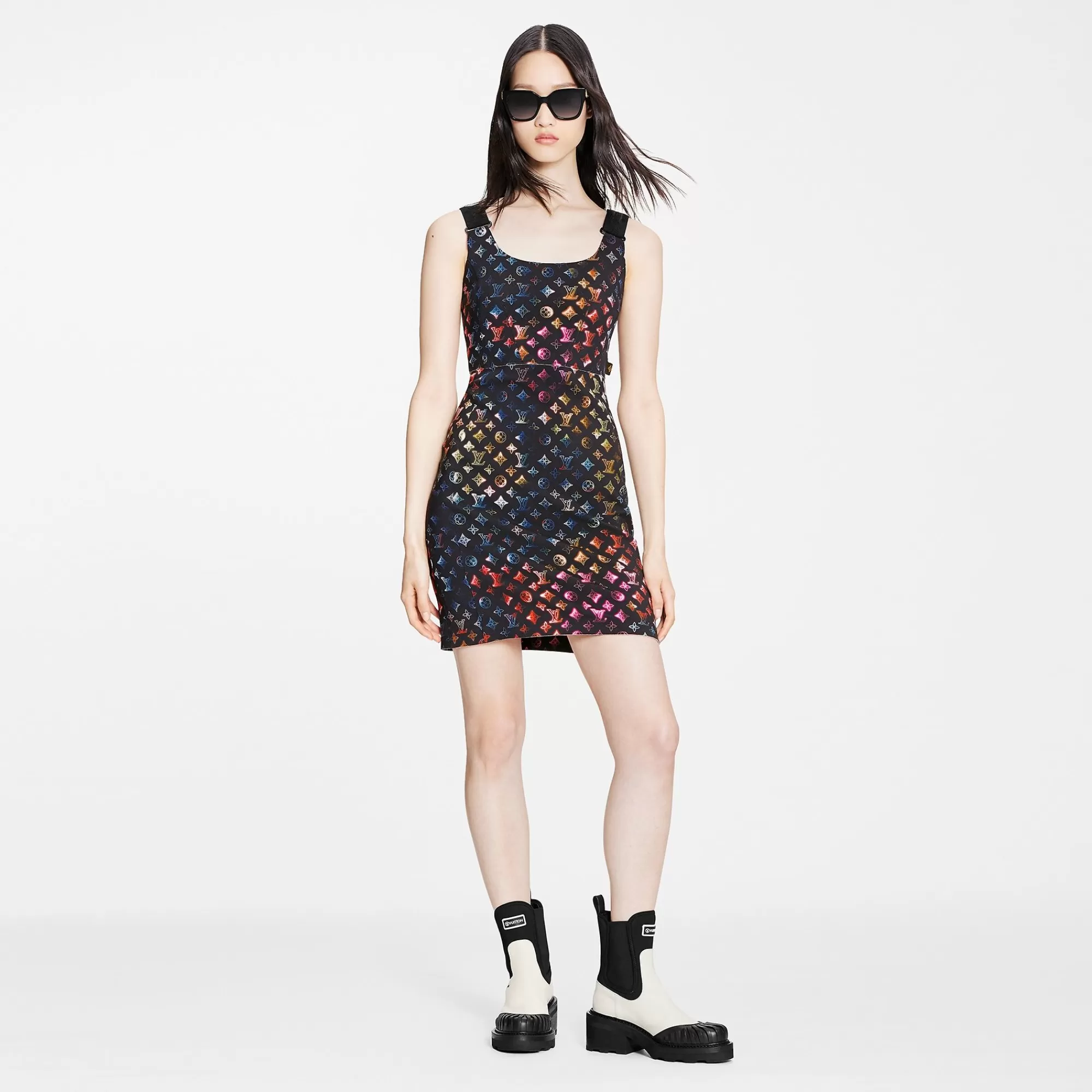 Online Louis Vuitton Neon Mahina Monogram Fitted Dress