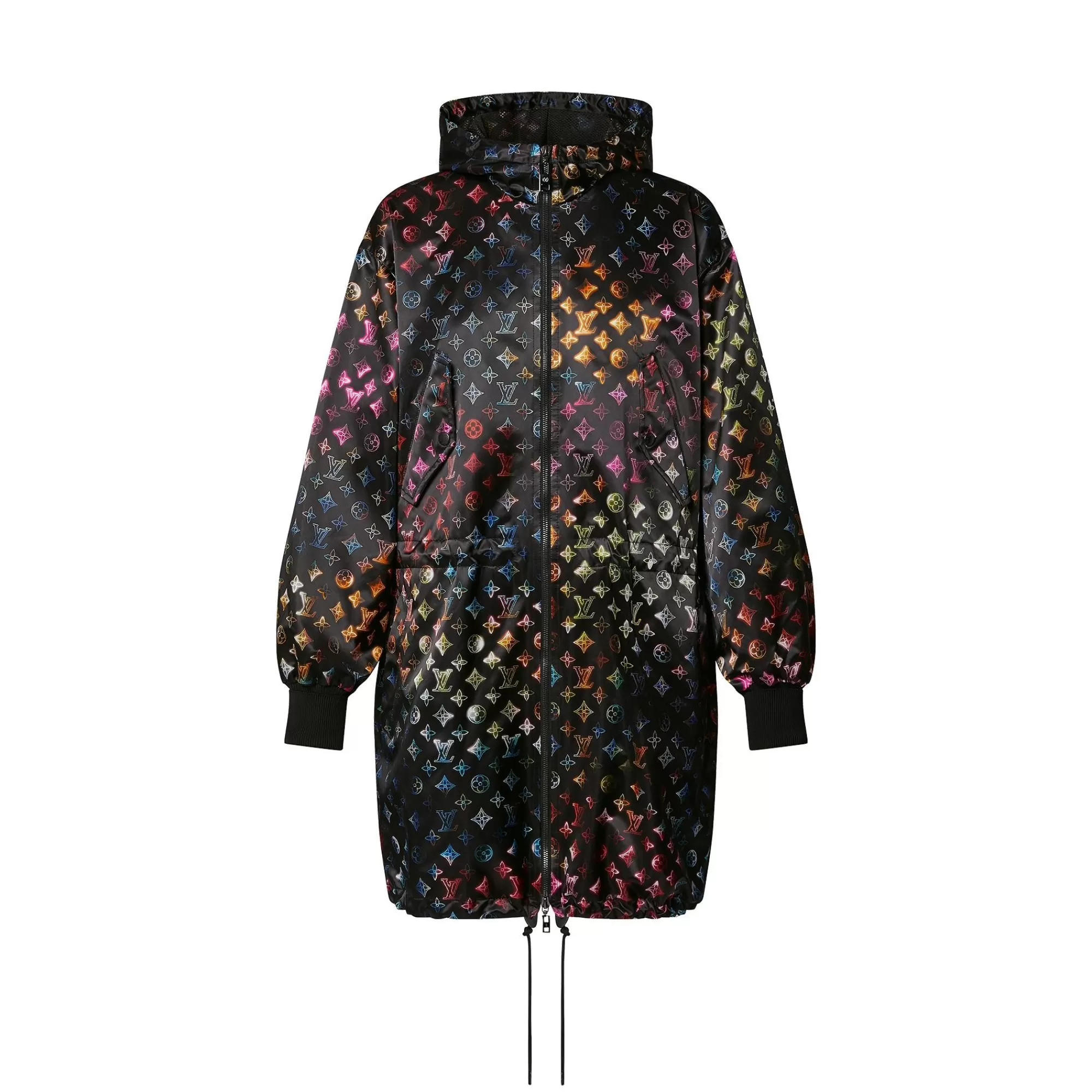 Shop Louis Vuitton Neon Mahina Monogram Long Parka