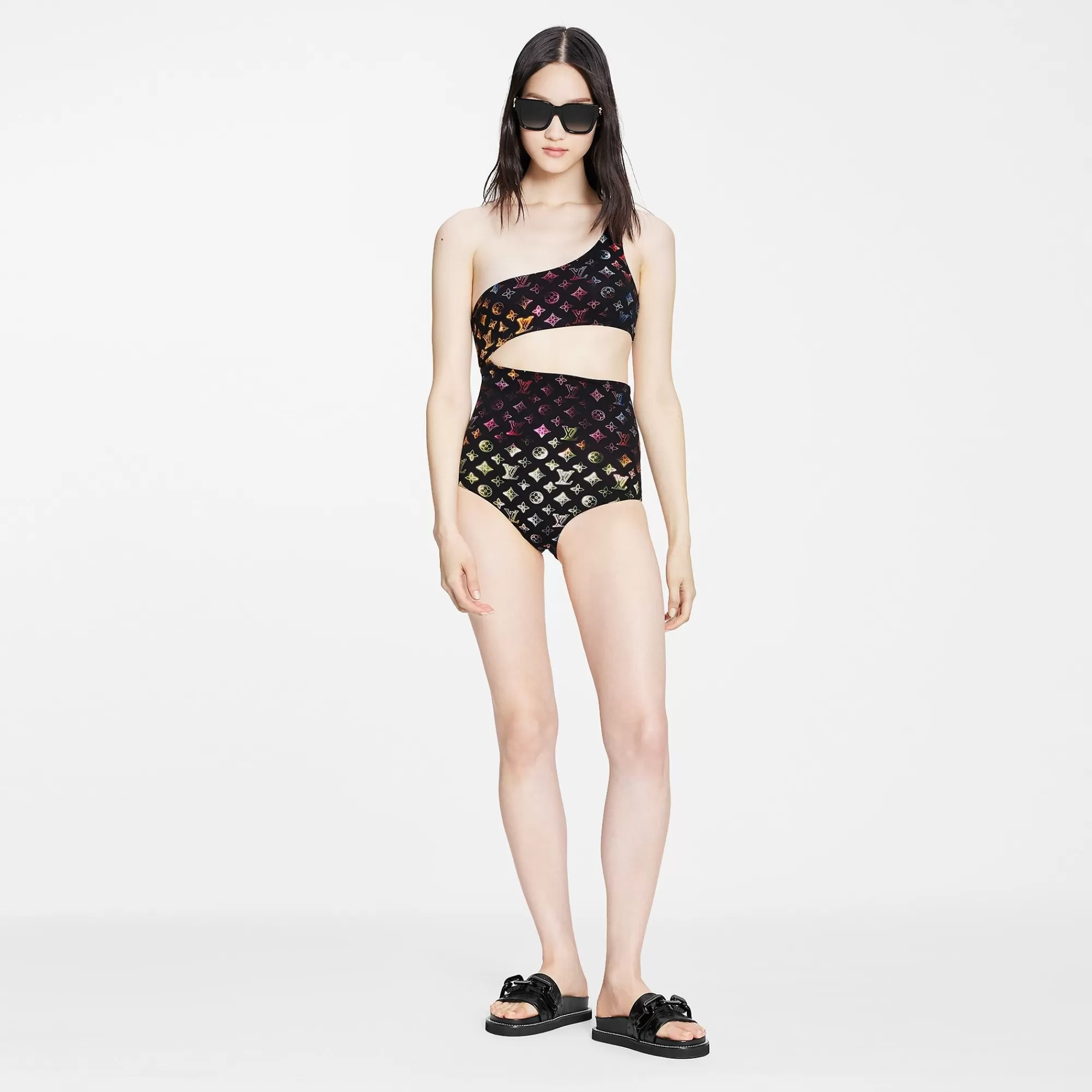 Fashion Louis Vuitton Neon Mahina Monogram One-Piece Swimsuit
