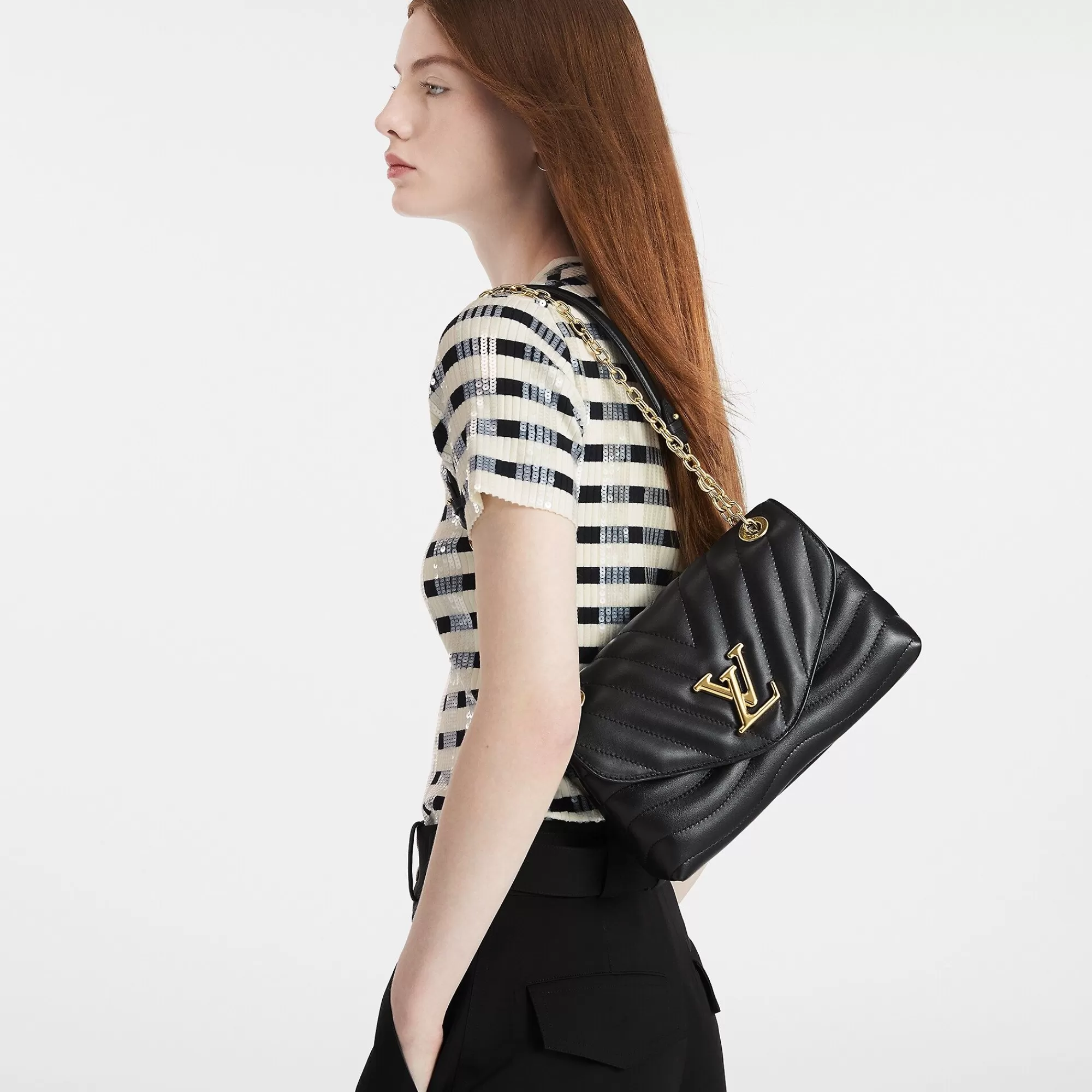 Outlet Louis Vuitton New Wave Chain Bag Mm Black