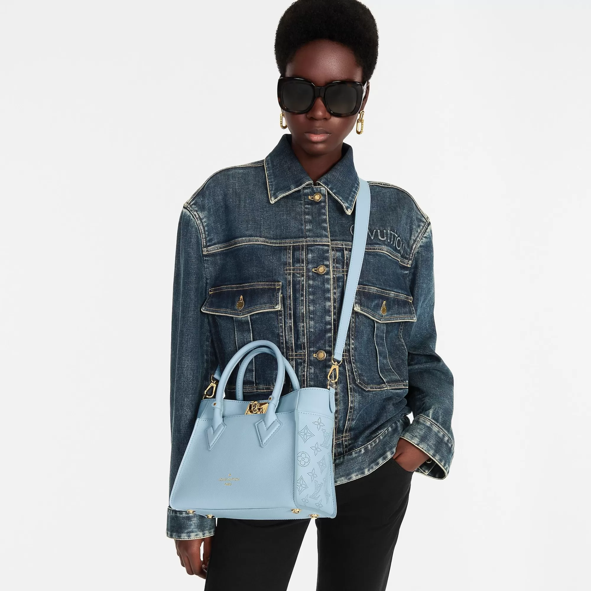 Clearance Louis Vuitton On My Side Pm Blue Cloud