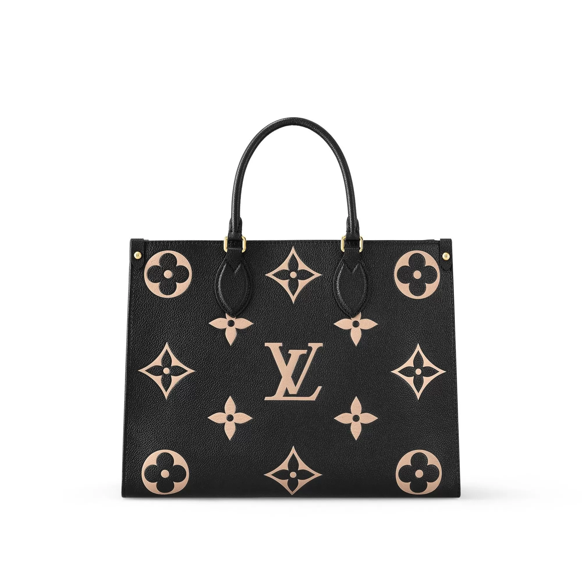 Cheap Louis Vuitton Onthego Mm Black/Beige