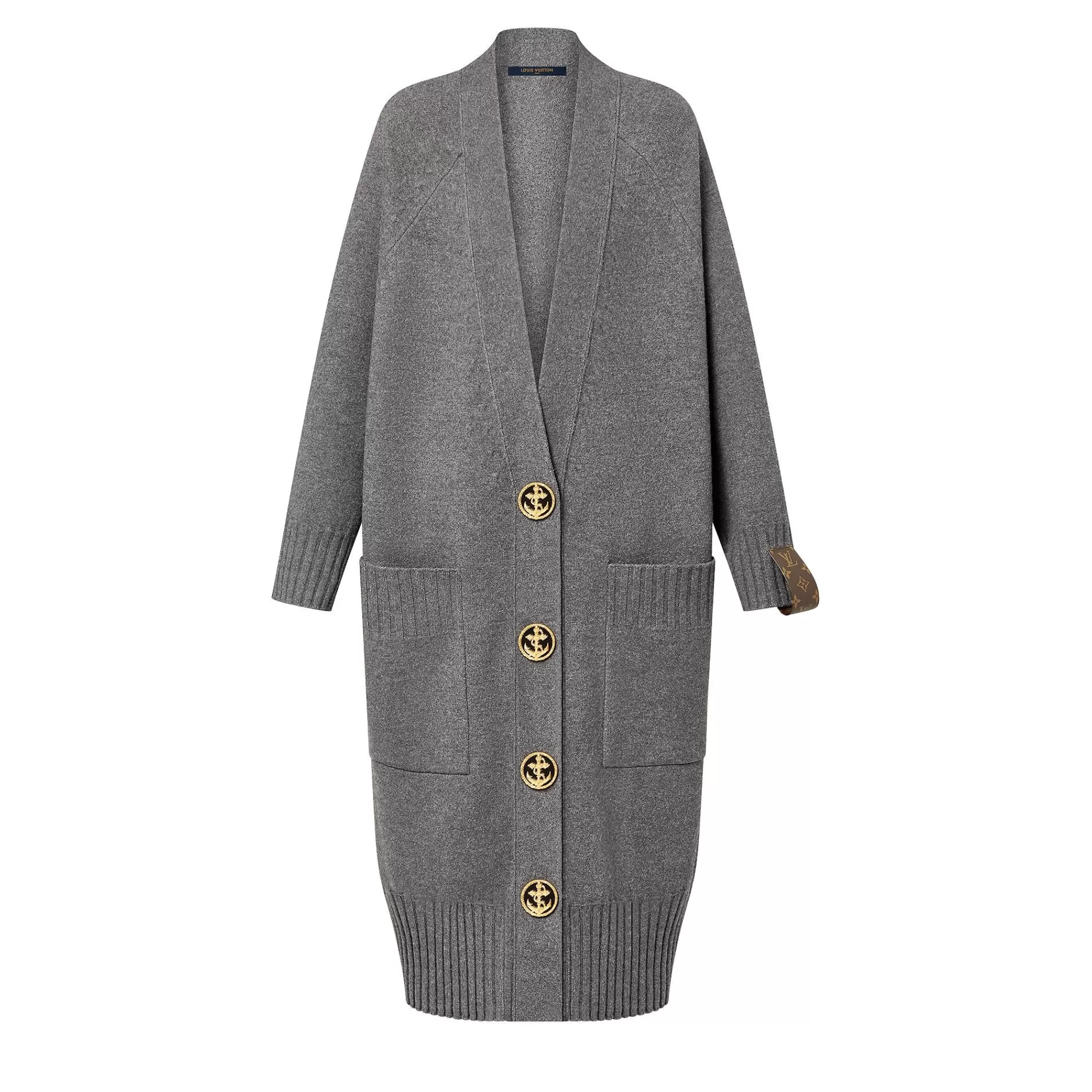 Fashion Louis Vuitton Oversized Detail Long Cardigan