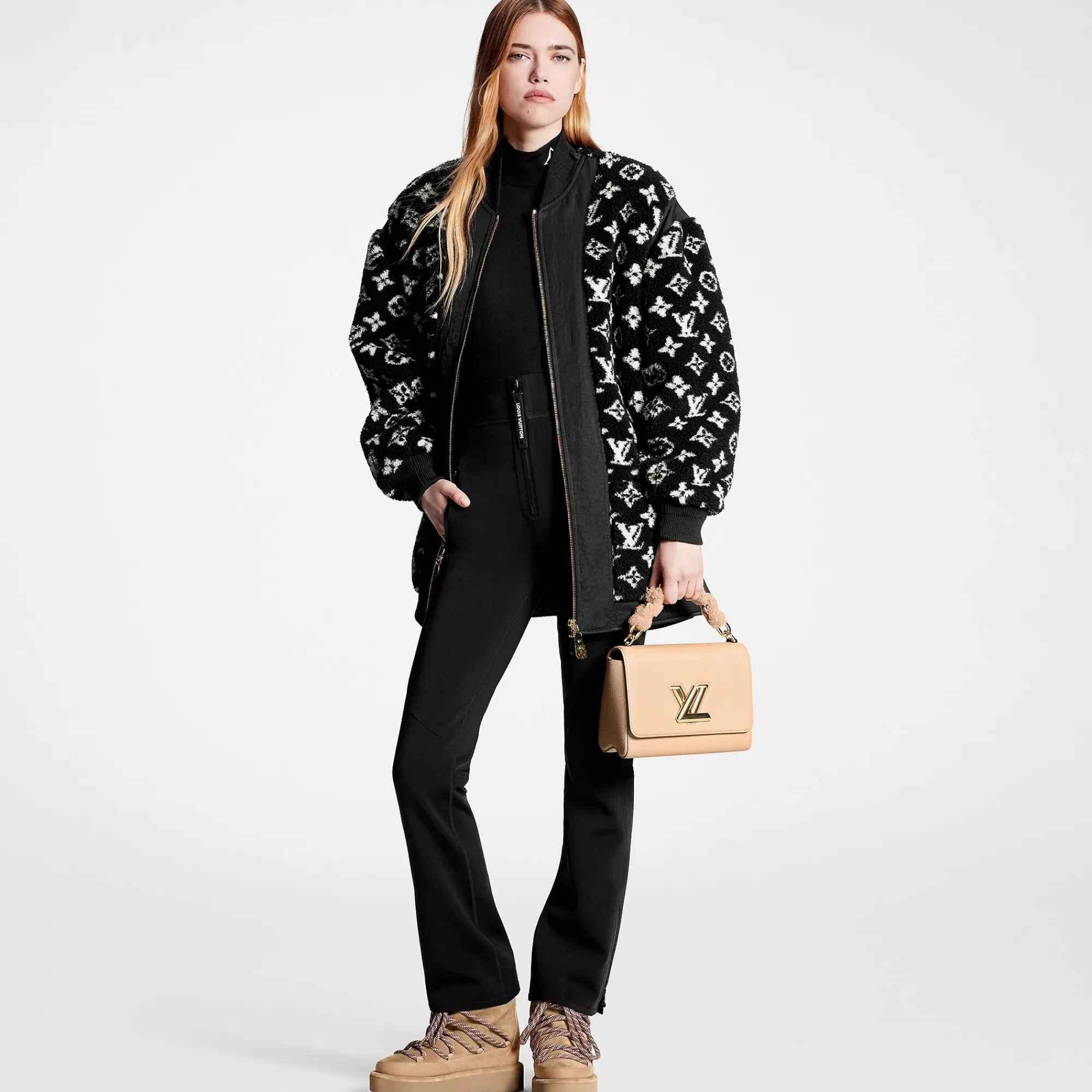 Shop Louis Vuitton Oversized Monogram Teddy Bomber Jacket