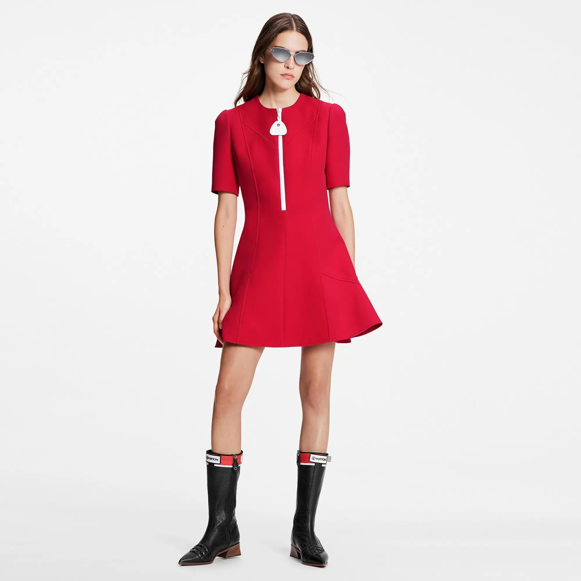 Sale Louis Vuitton Oversized Zipper Skater Dress