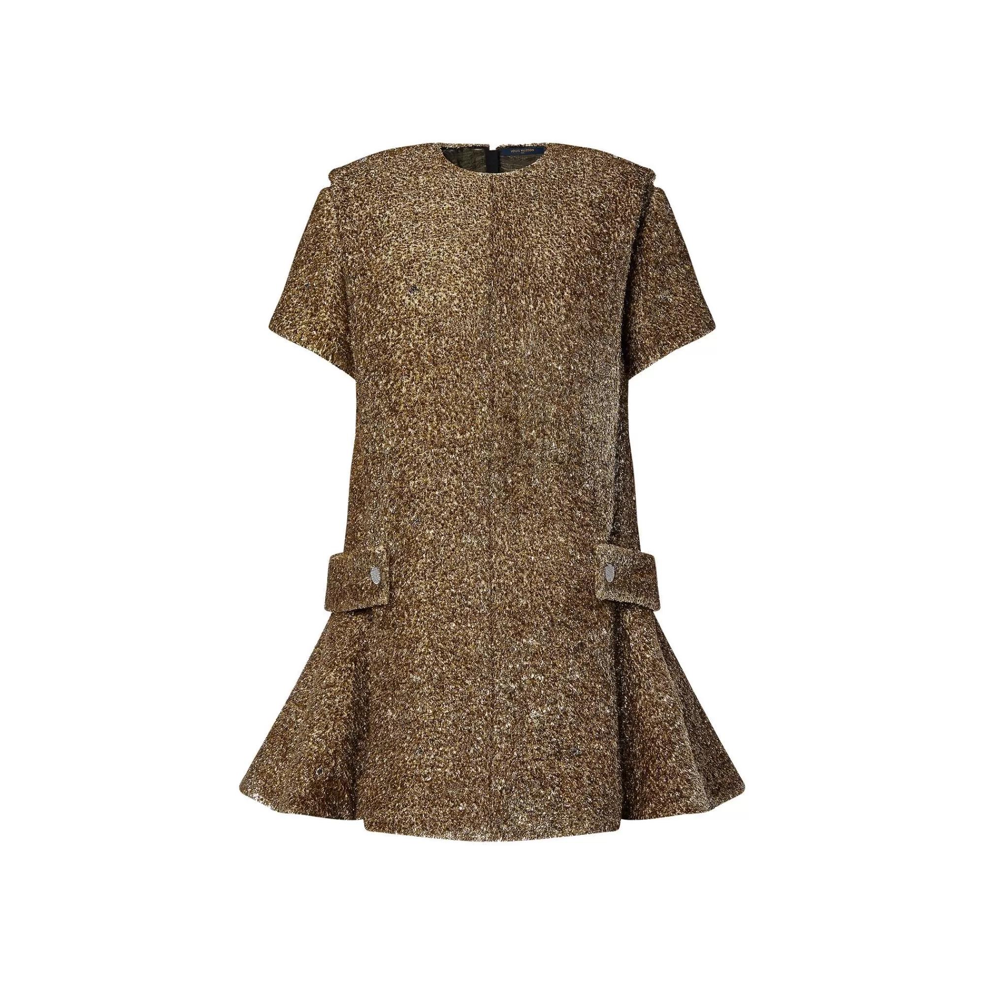 Fashion Louis Vuitton Padded Lurex Apron Dress