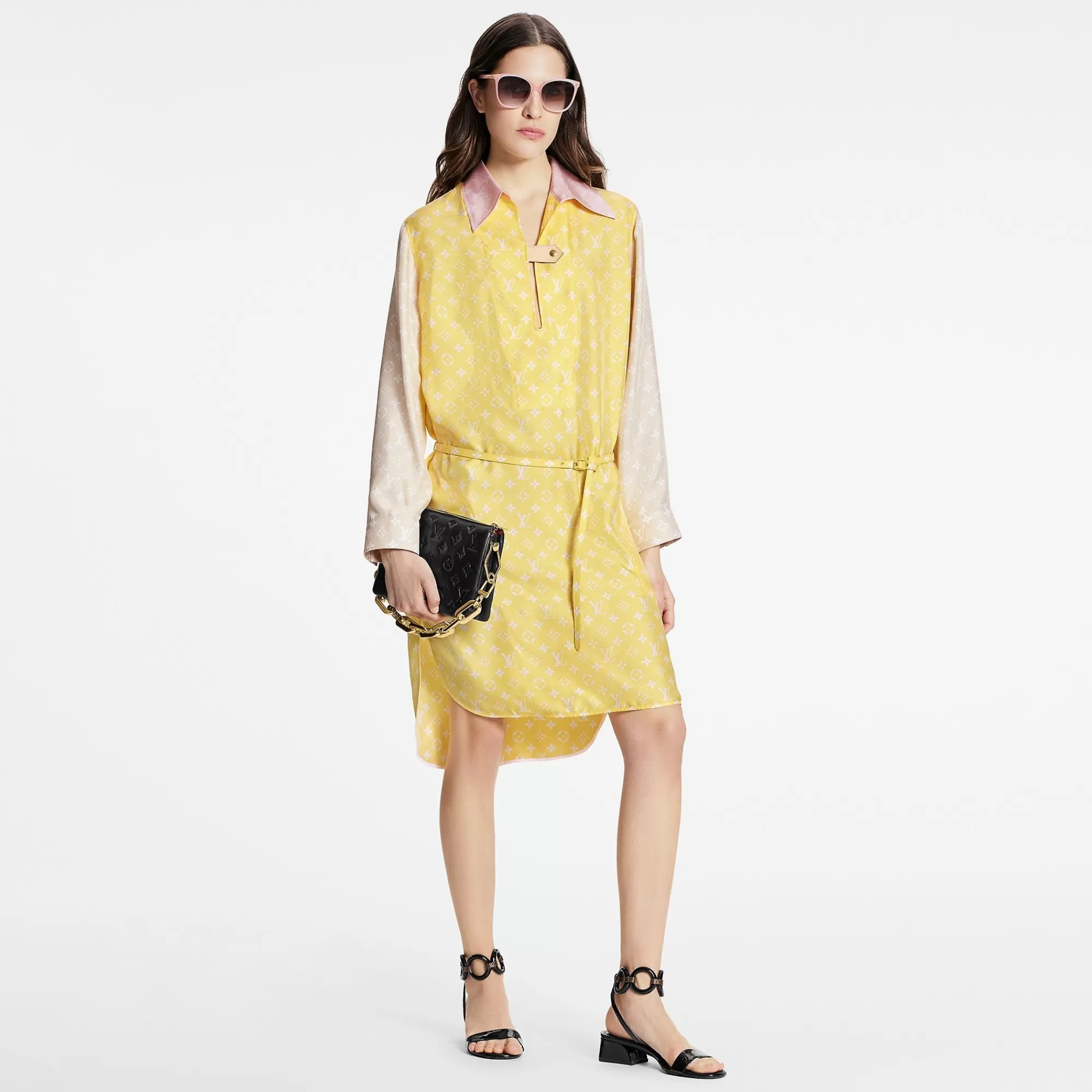 Shop Louis Vuitton Pastel Monogram Shirt Dress