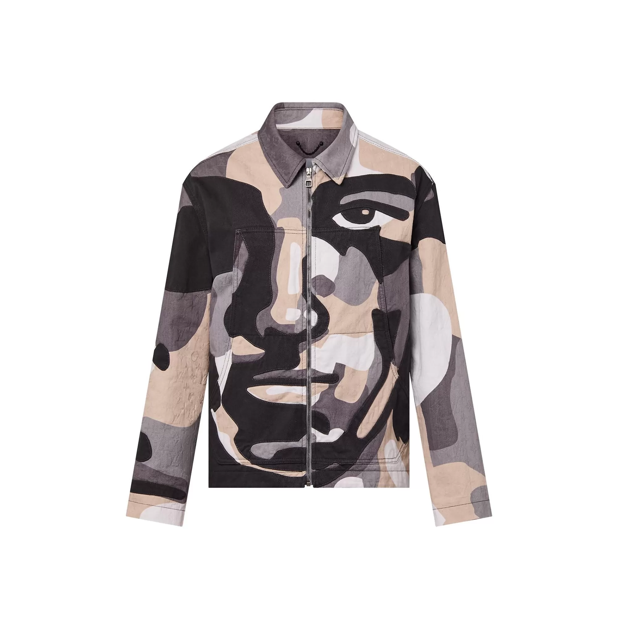 New Louis Vuitton Patchworked Portrait Denim Jacket