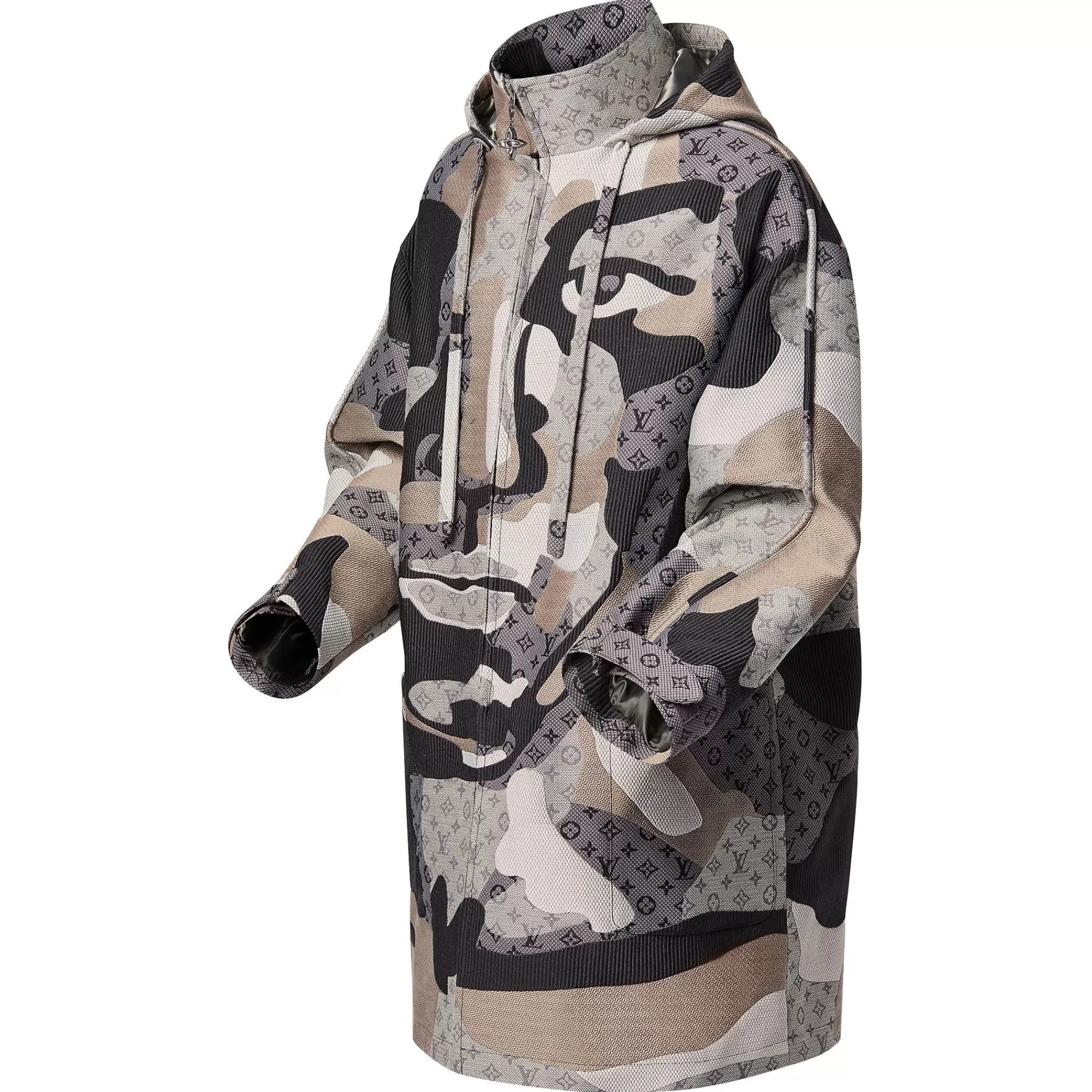 Outlet Louis Vuitton Patchworked Portrait Parka