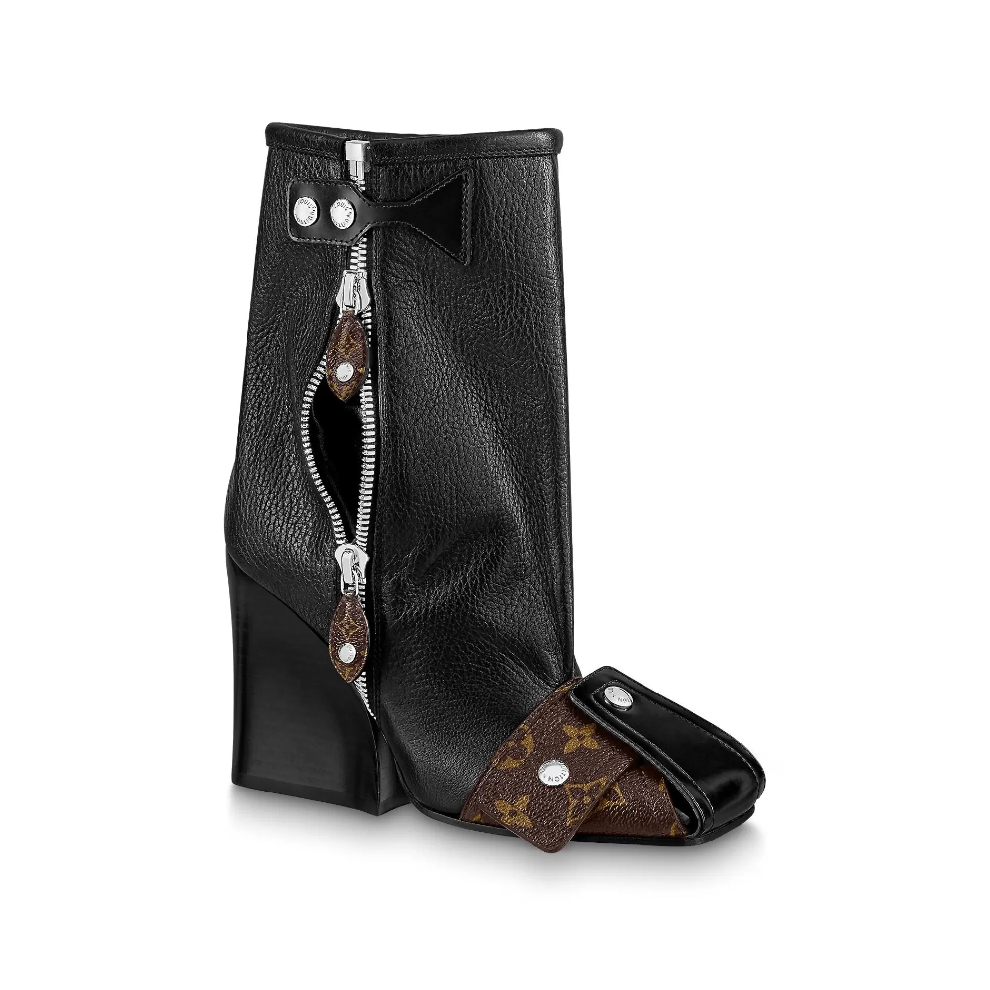 Shop Louis Vuitton Patti Wedge Half Boot