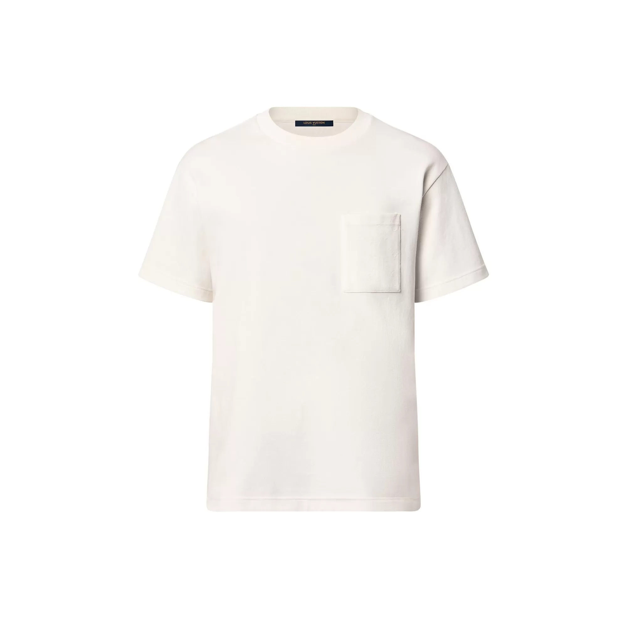 Best Louis Vuitton Pique Cotton T-Shirt Milk White