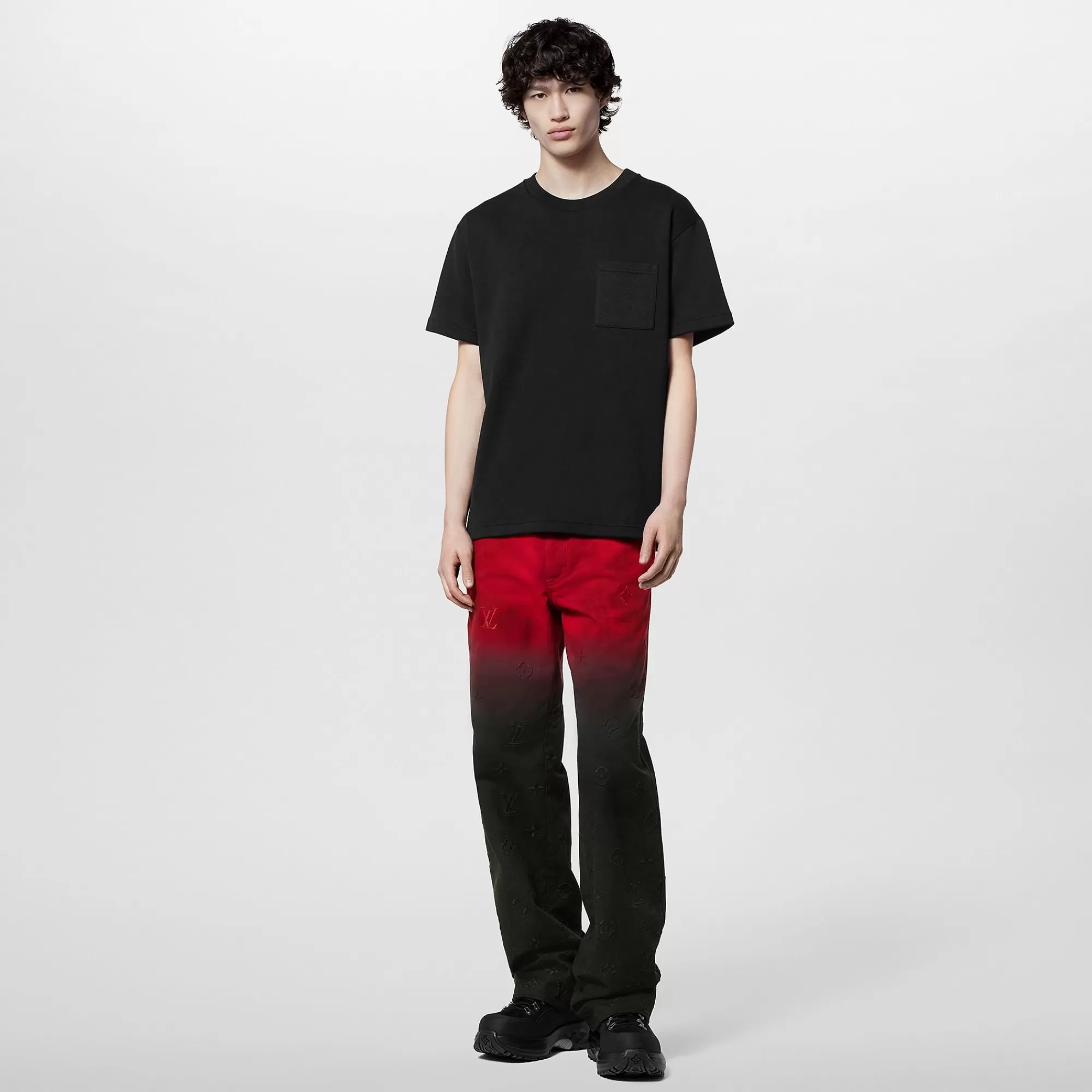 Best Louis Vuitton Pique Cotton T-Shirt Black