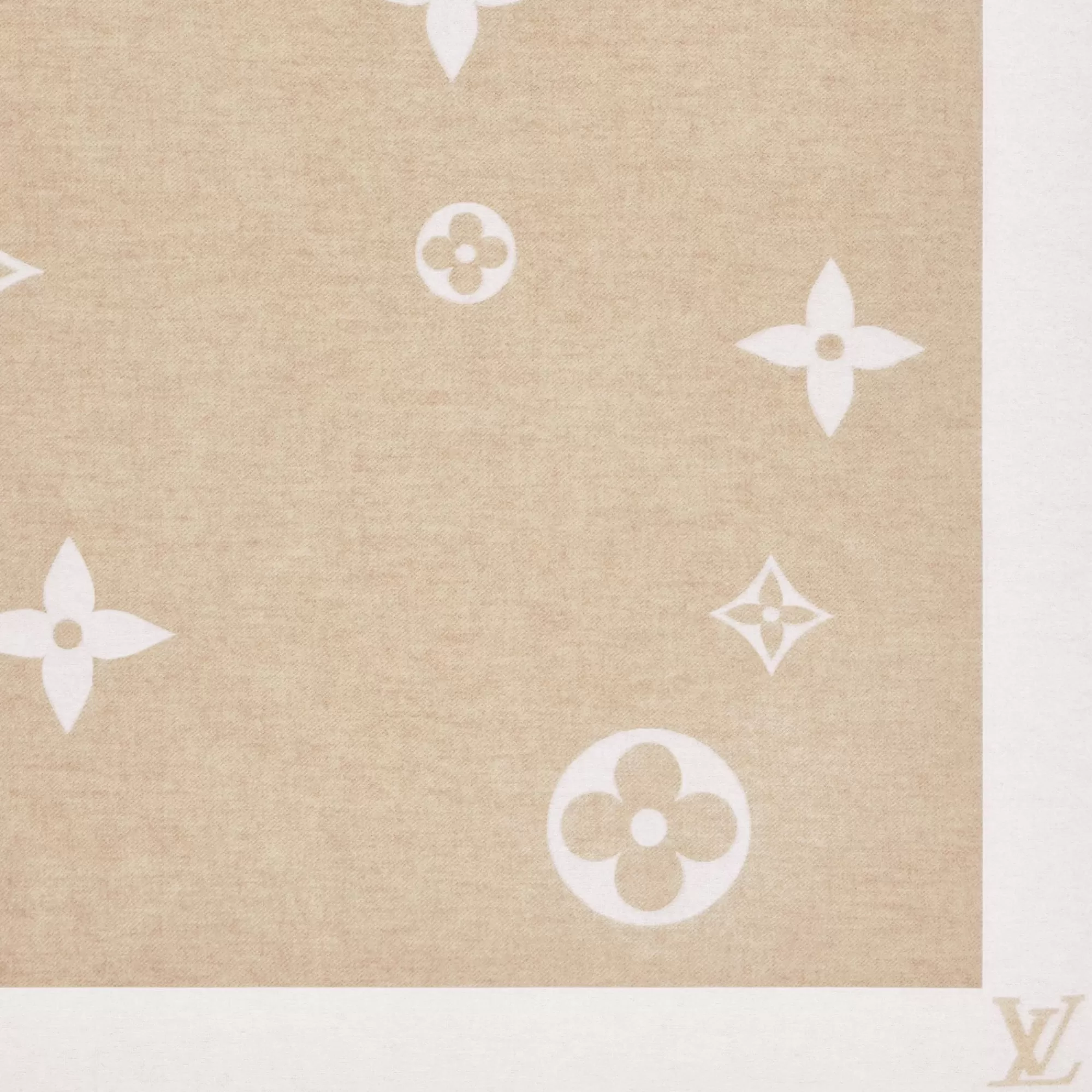 Cheap Louis Vuitton Plaid Monogram Flowers Beige