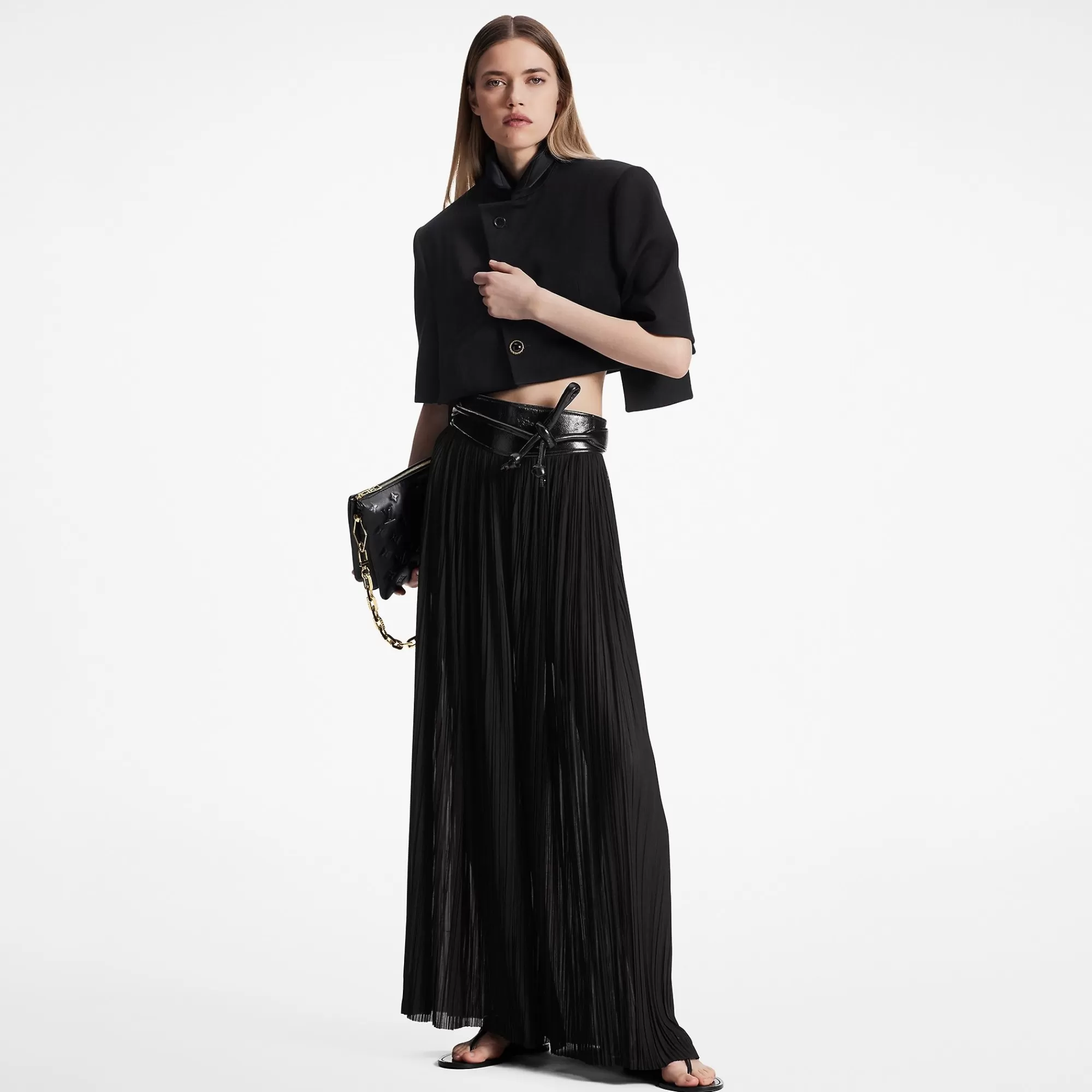Online Louis Vuitton Pleated Jersey Maxi Skirt