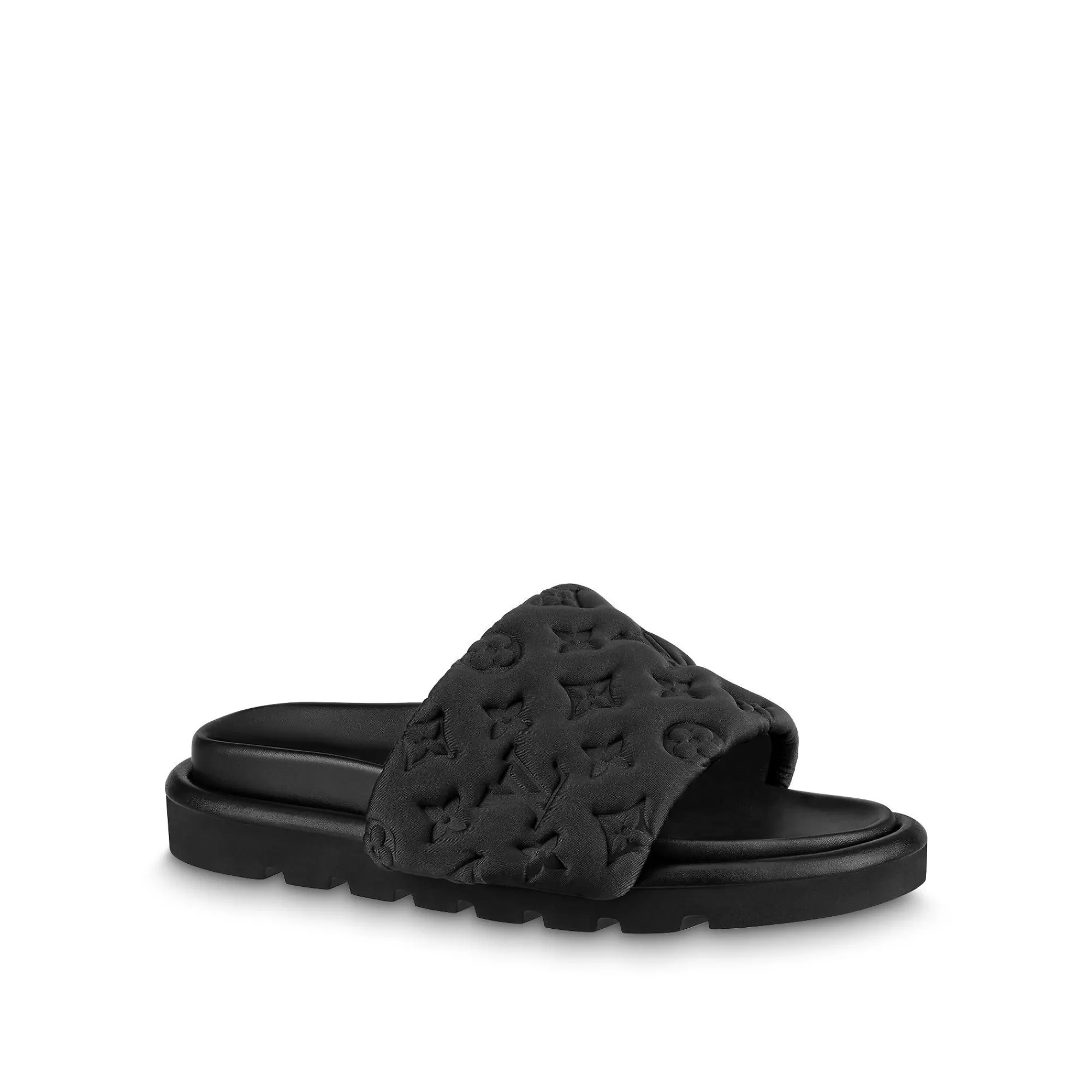 New Louis Vuitton Pool Pillow Flat Comfort Mule Black