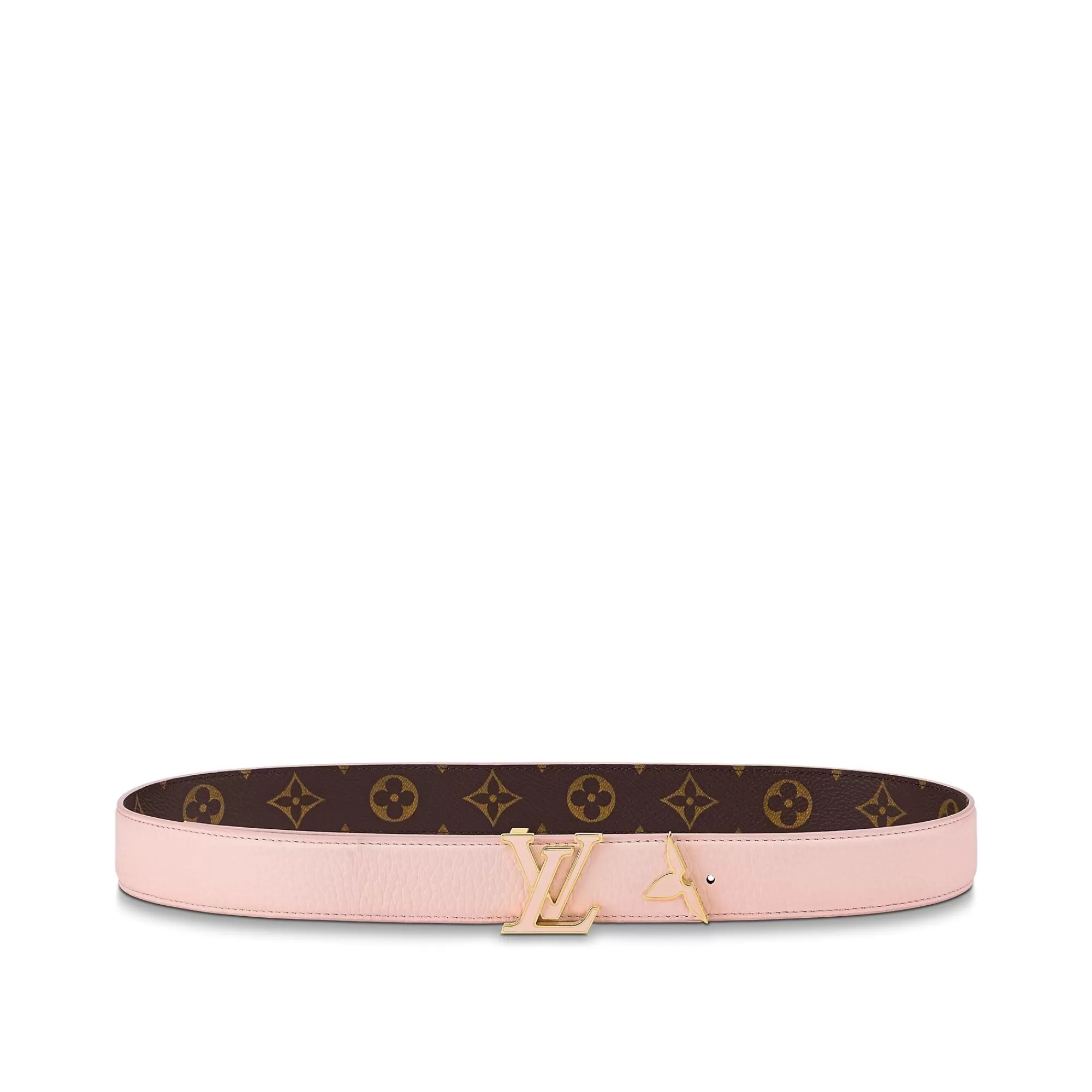 Cheap Louis Vuitton Pretty Lv Enamel 30Mm Reversible Belt Light Pink