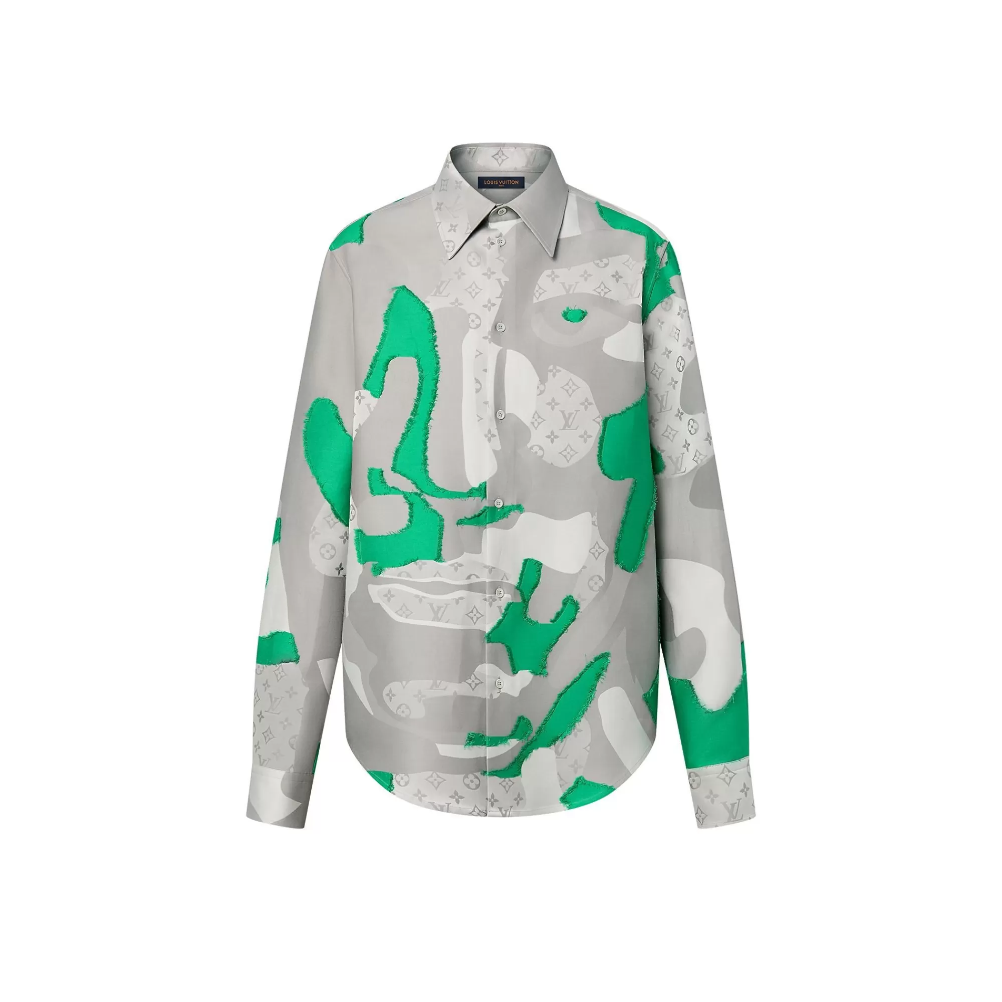 Best Louis Vuitton Printed Cotton Fil Coupe Overshirt Green