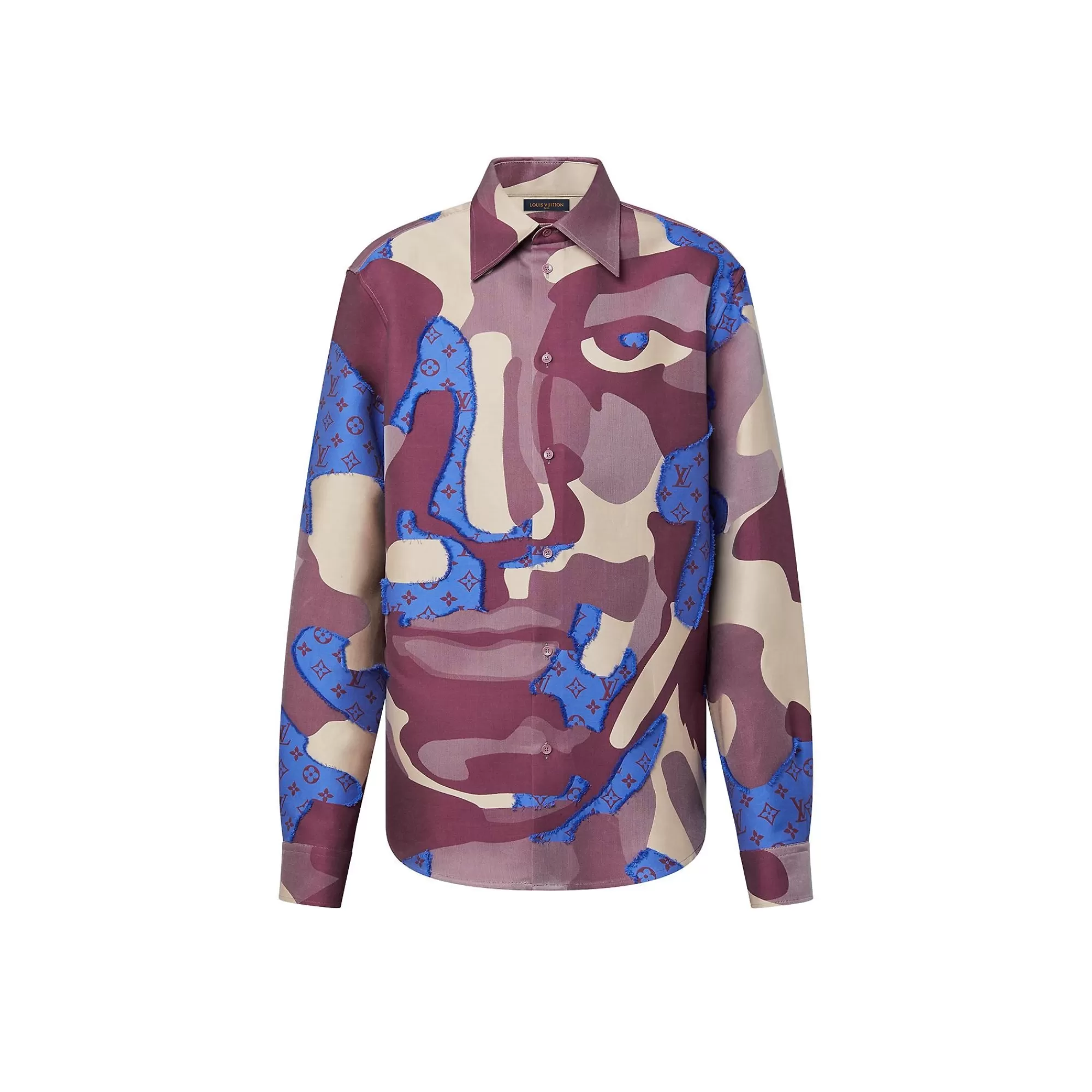 Sale Louis Vuitton Printed Cotton Fil Coupe Overshirt