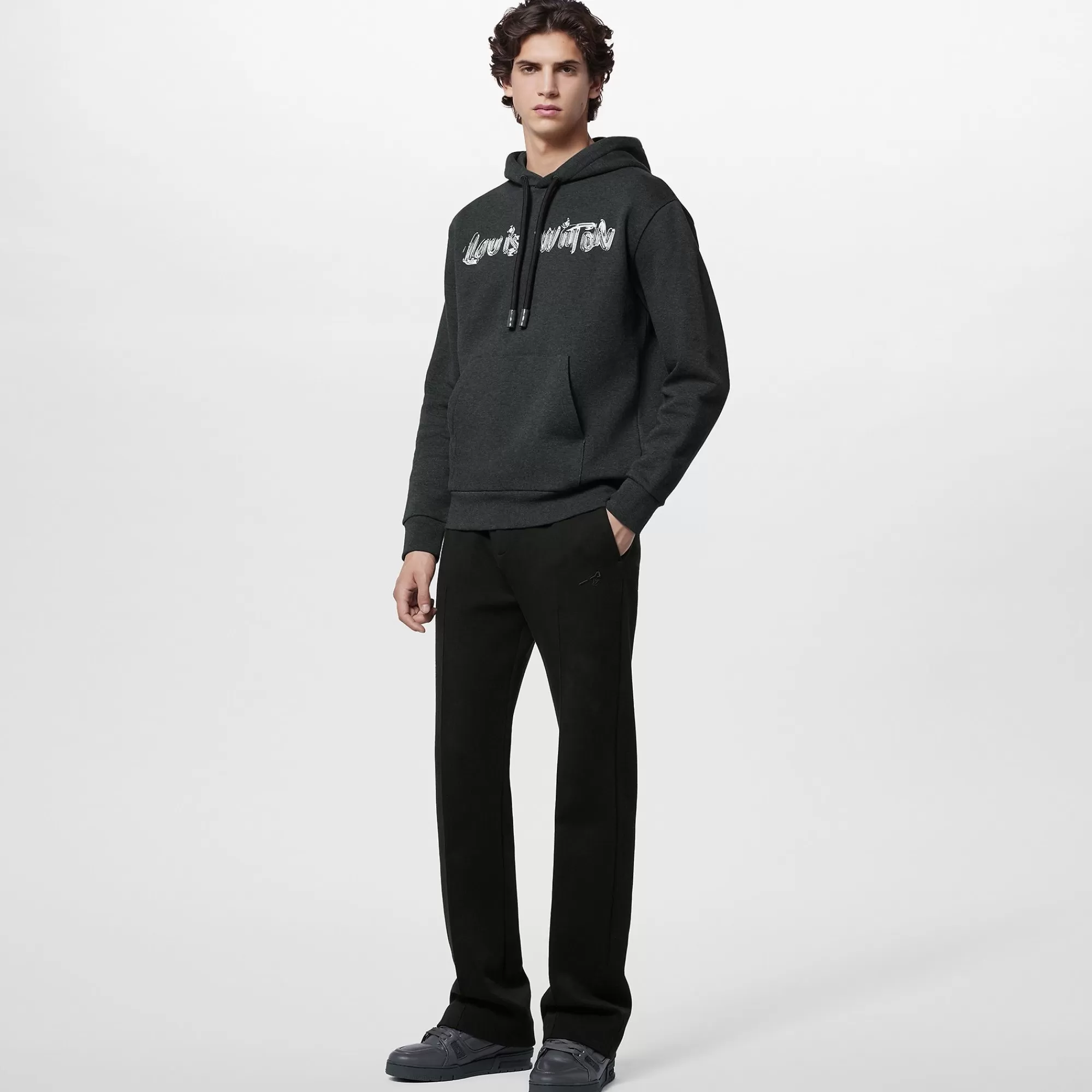 Discount Louis Vuitton Printed Cotton Hoodie
