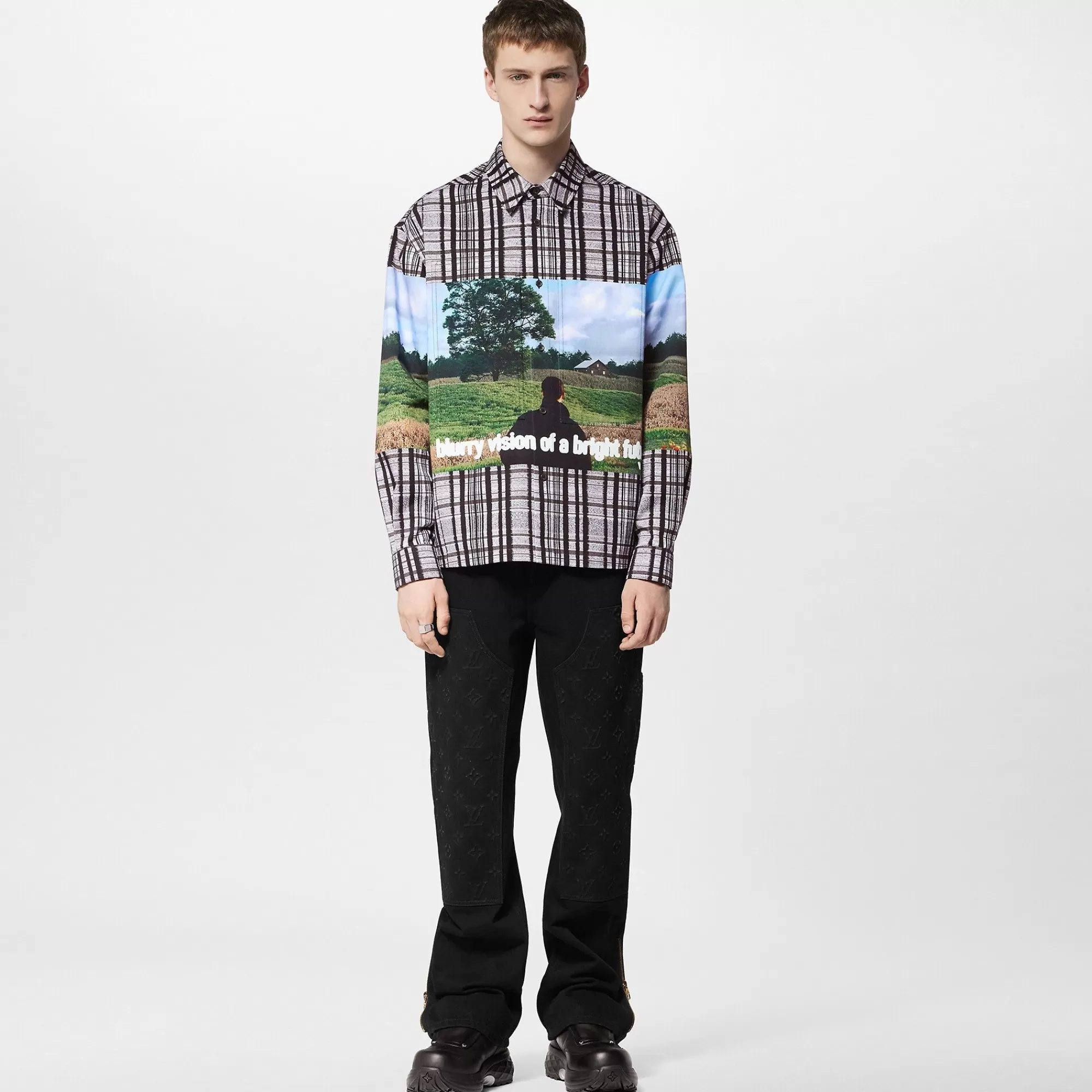 Flash Sale Louis Vuitton Printed Cotton Overshirt