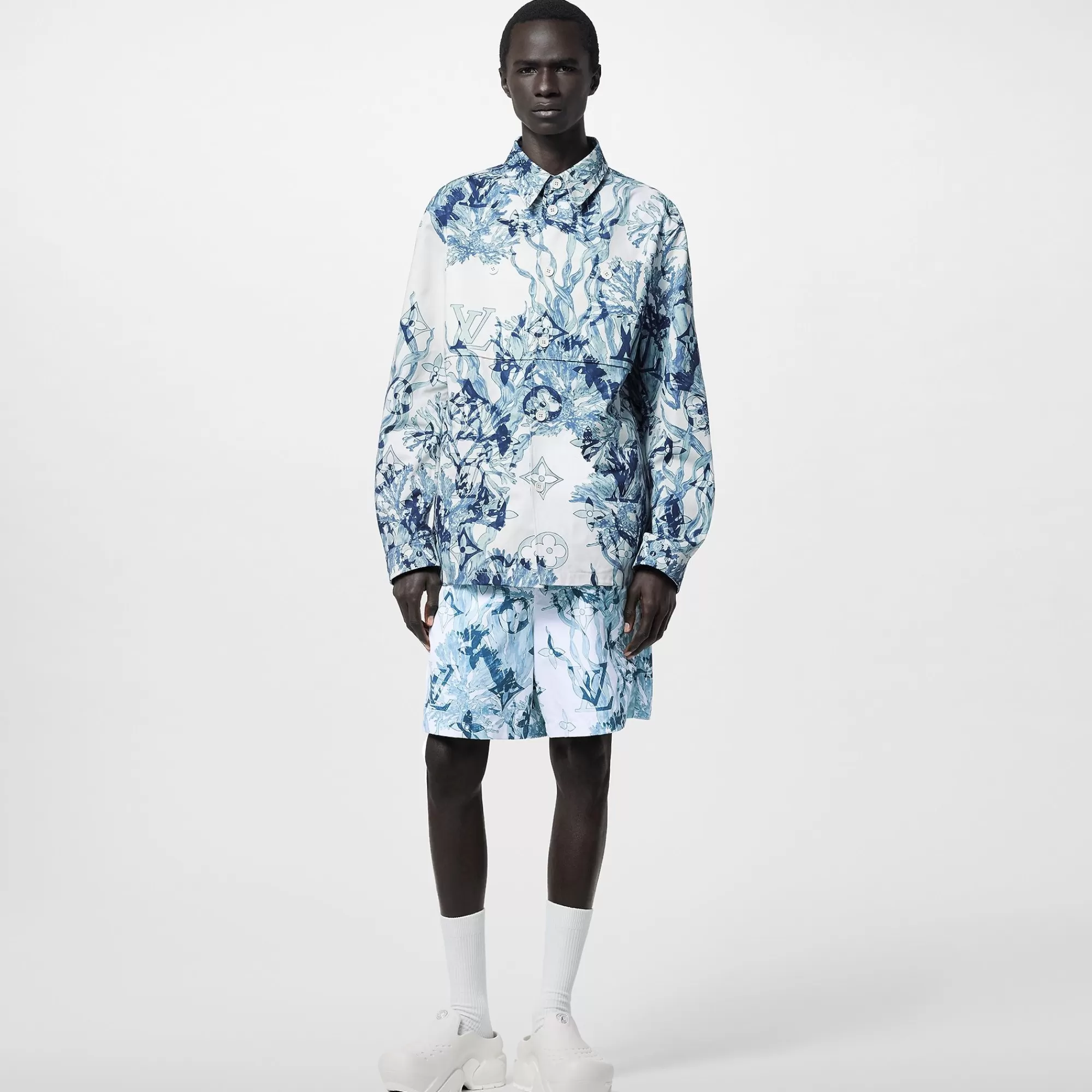Outlet Louis Vuitton Printed Cotton Overshirt