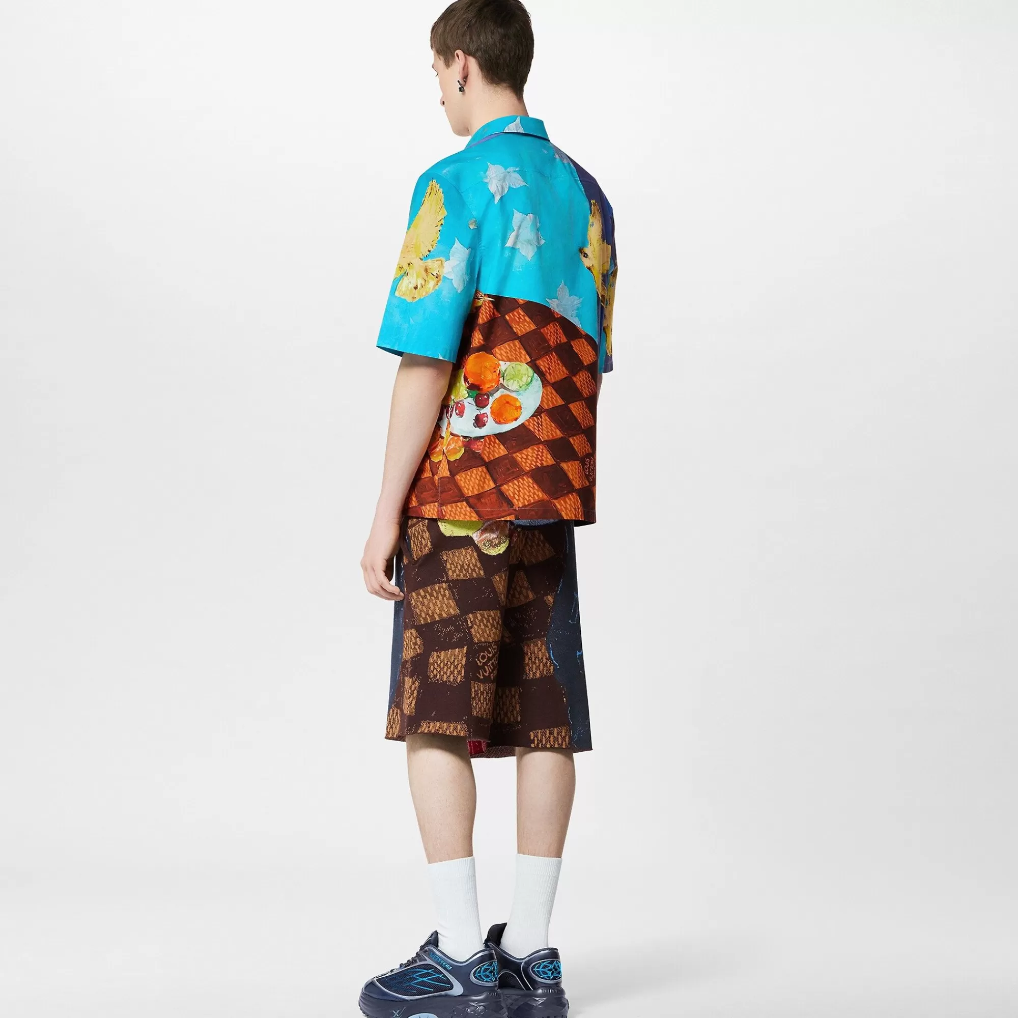 Hot Louis Vuitton Printed Cotton Short-Sleeved Shirt