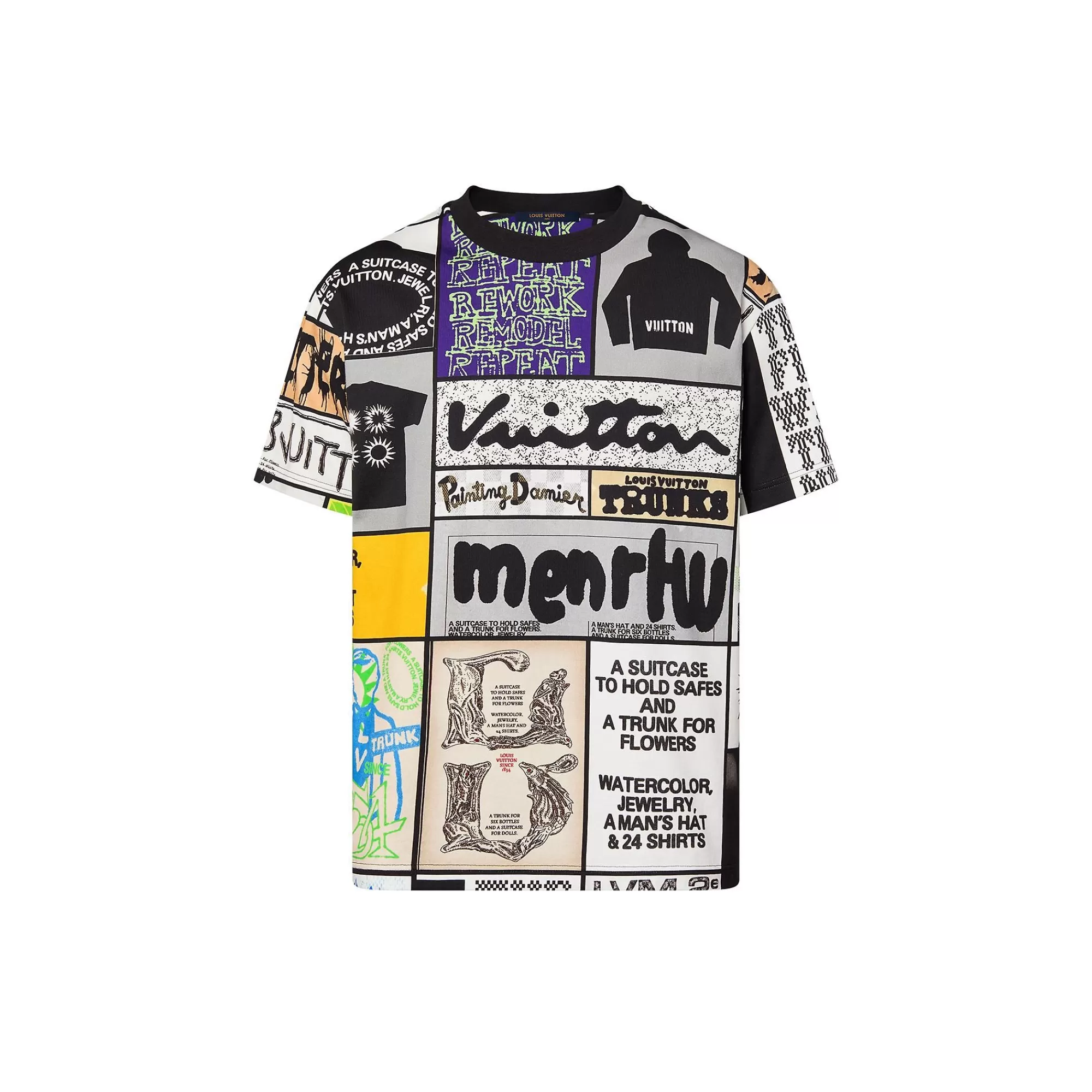 Best Sale Louis Vuitton Printed Cotton T-Shirt
