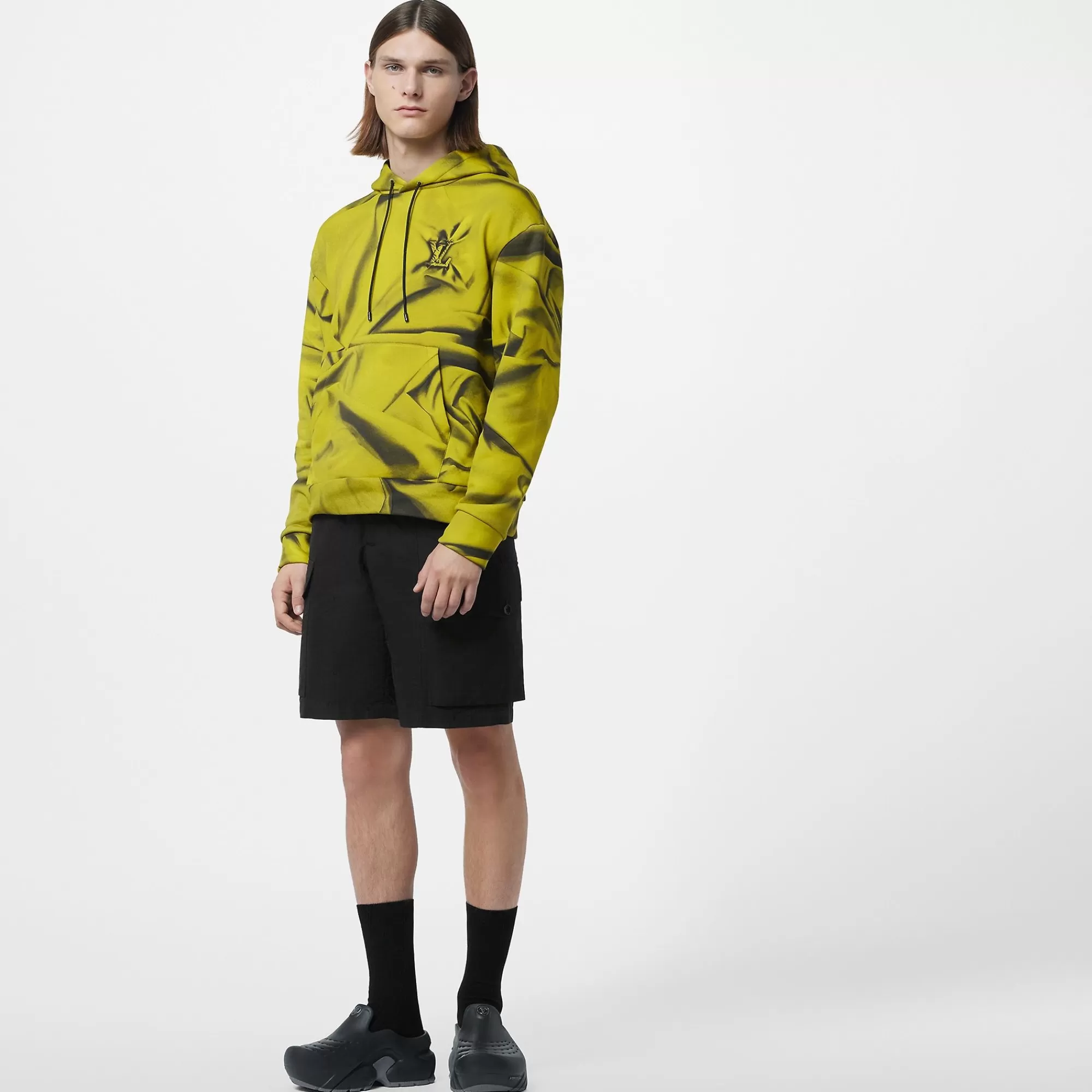 Outlet Louis Vuitton Printed Cotton-Blend Hoodie