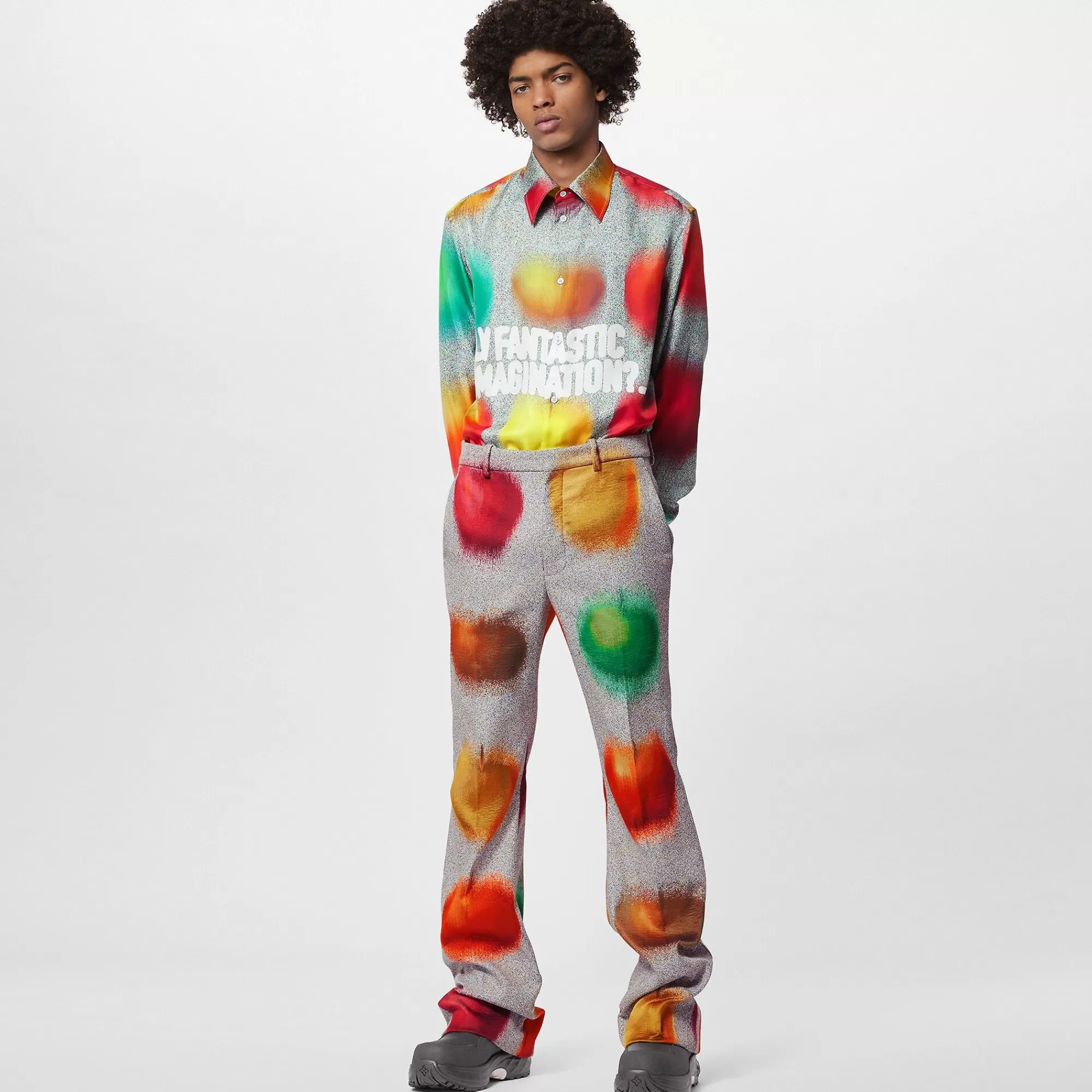Best Louis Vuitton Printed Long-Sleeved Silk Shirt