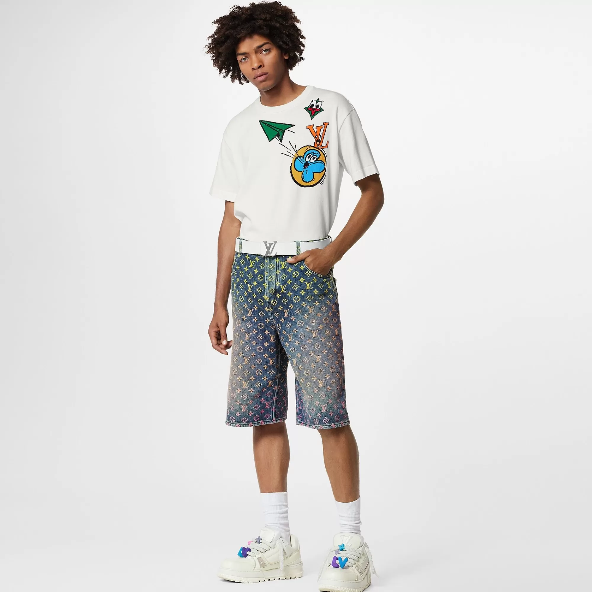 Best Louis Vuitton Rainbow Monogram Denim Shorts