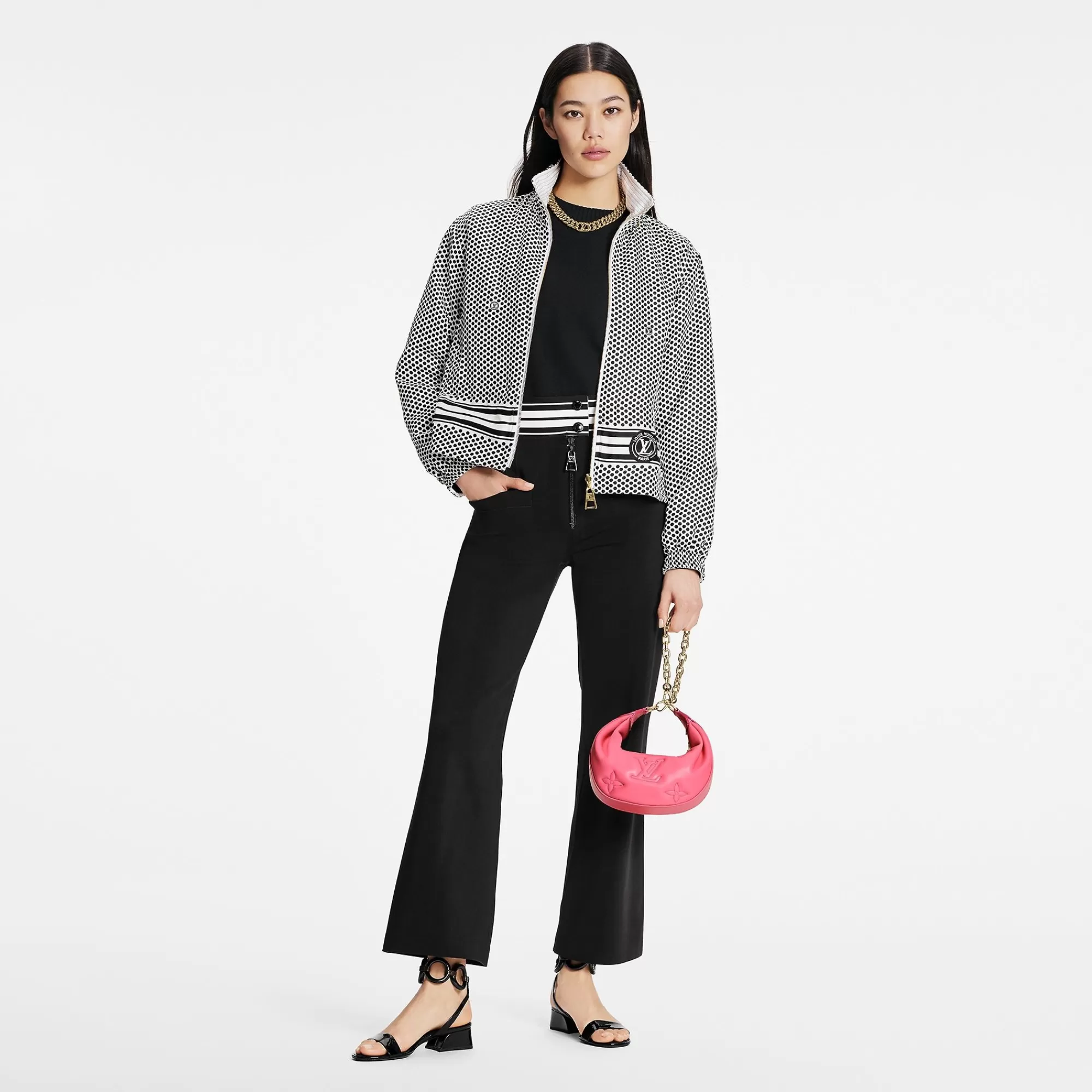 Shop Louis Vuitton Reversible Lv Polka Dot Jacket