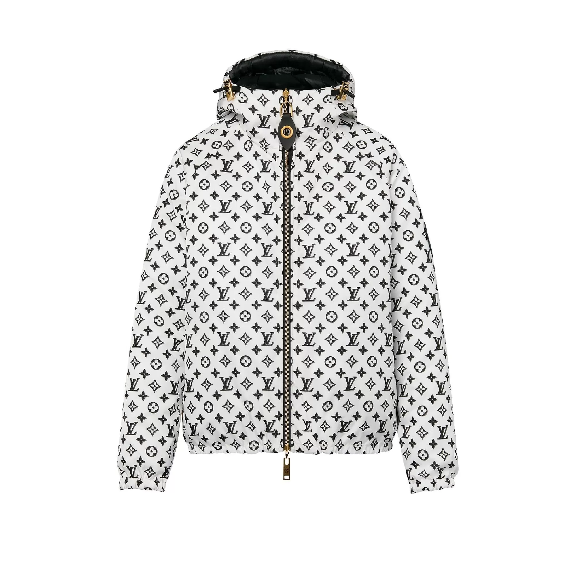 Best Sale Louis Vuitton Reversible Pinstripe Nylon Hooded Jacket
