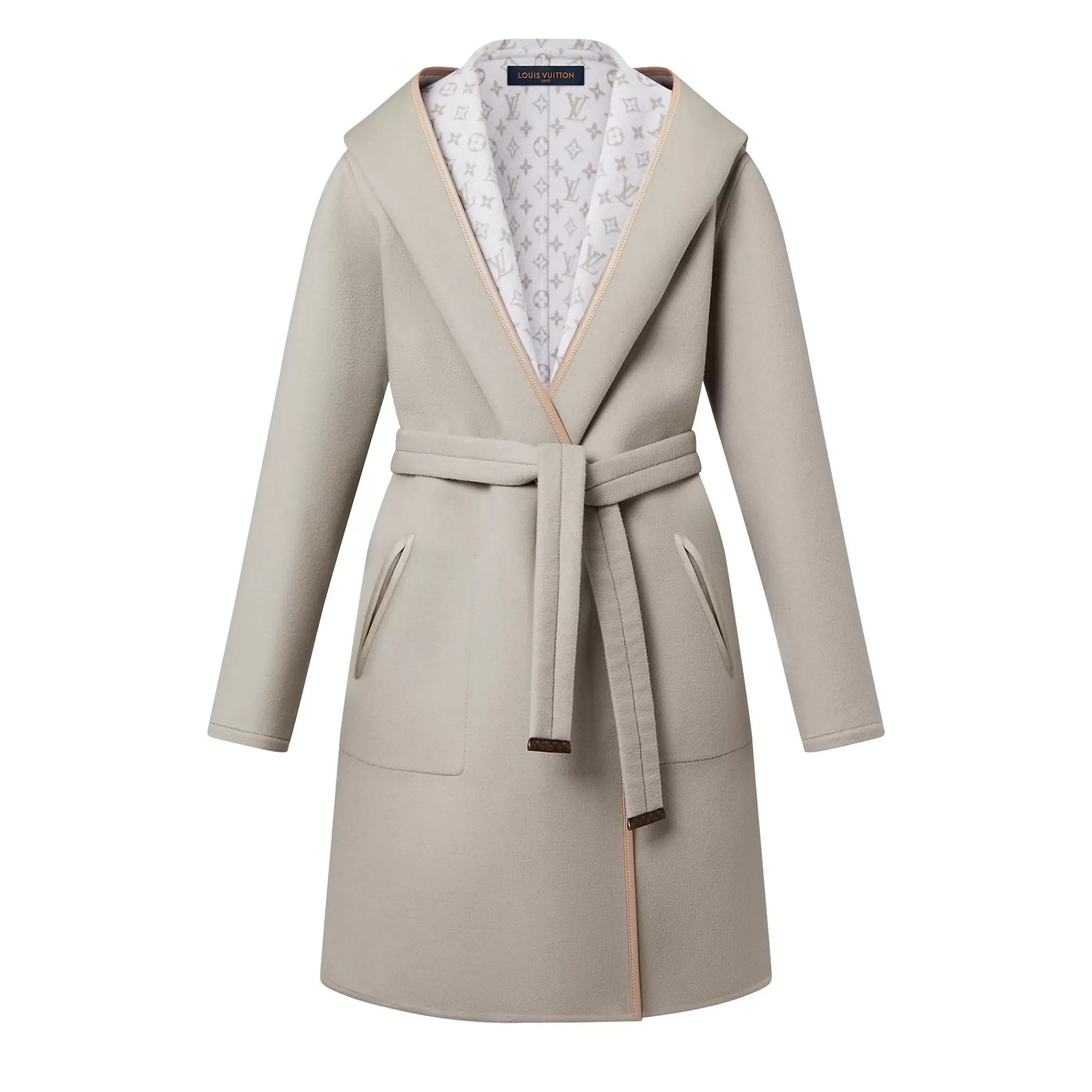 Best Louis Vuitton Reversible Signature Hooded Wrap Coat