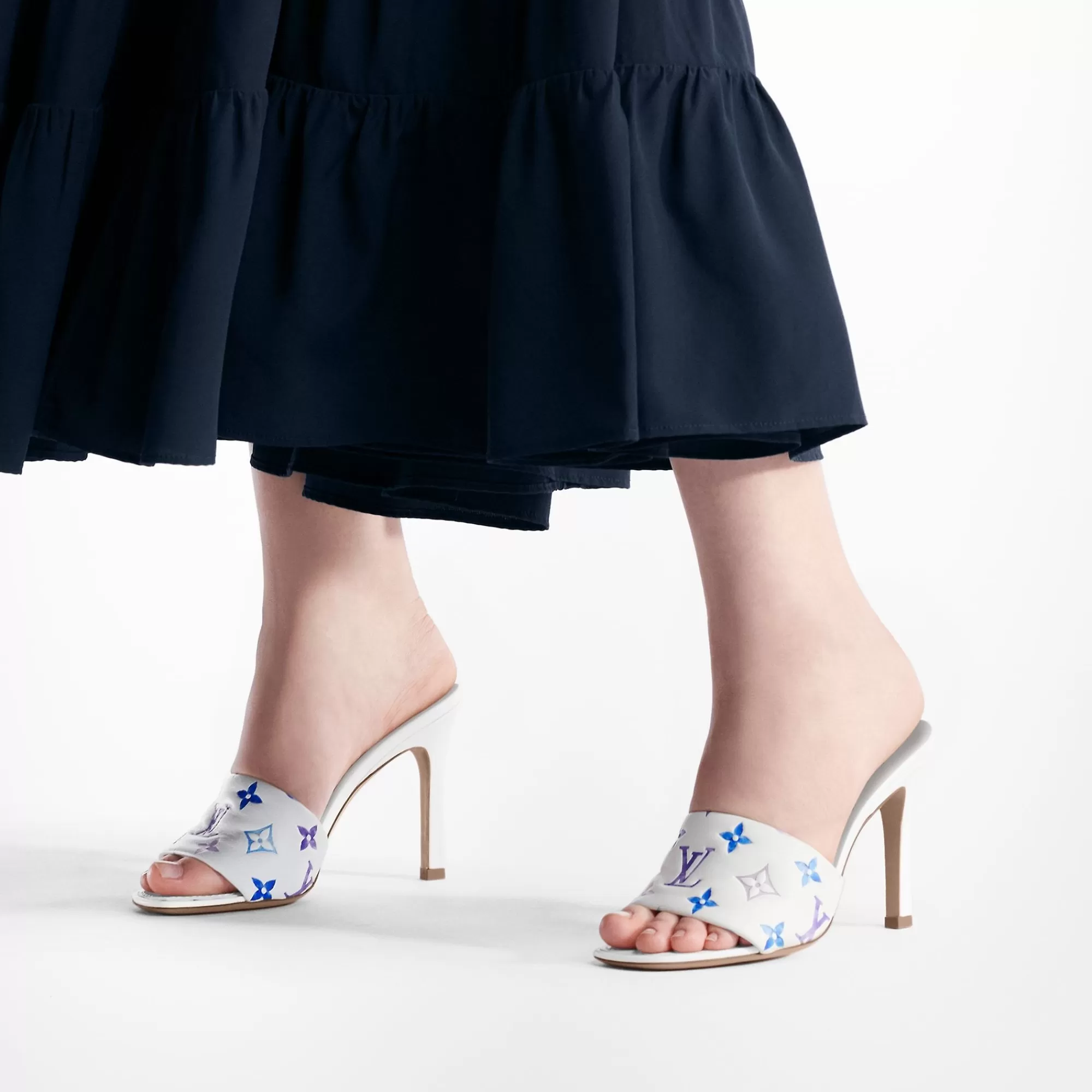 Discount Louis Vuitton Revival Mule Light Blue