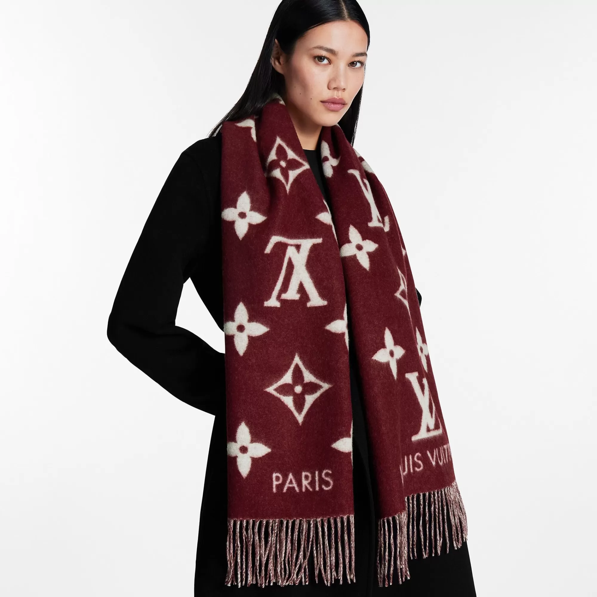 Fashion Louis Vuitton Reykjavik Scarf Bordeaux