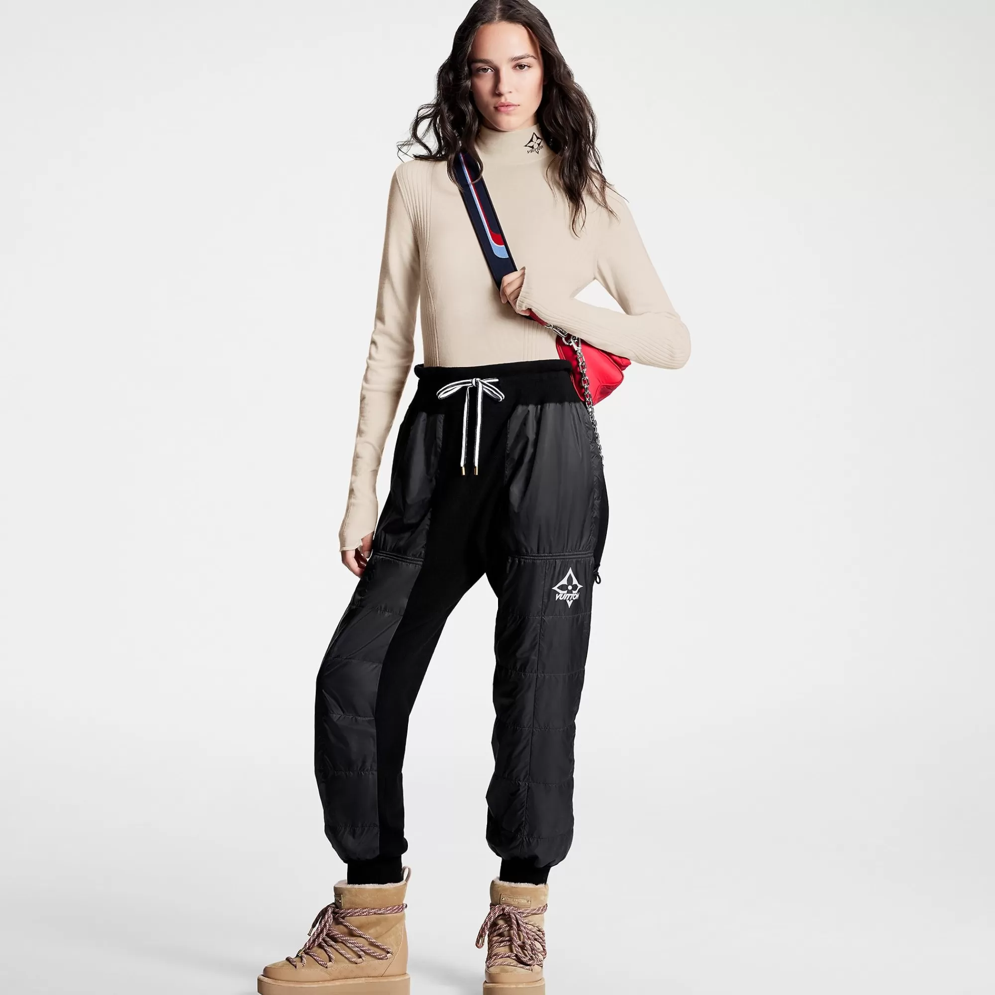 Shop Louis Vuitton Ribbed Accent Pullover Milk White