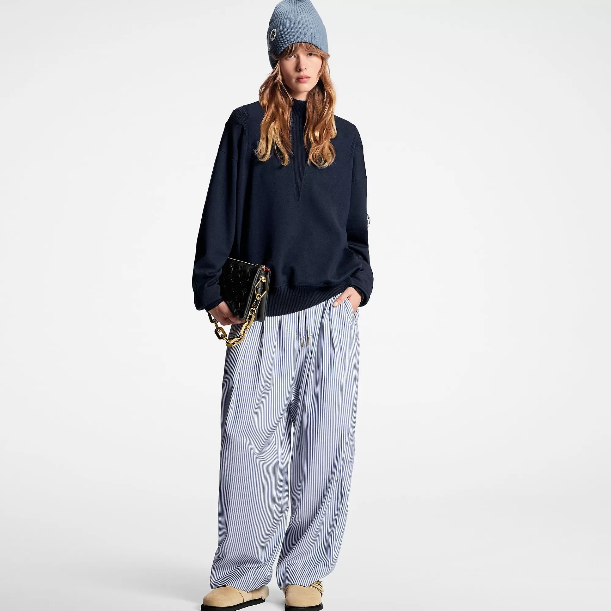 Outlet Louis Vuitton Ribbed Accent Sweater