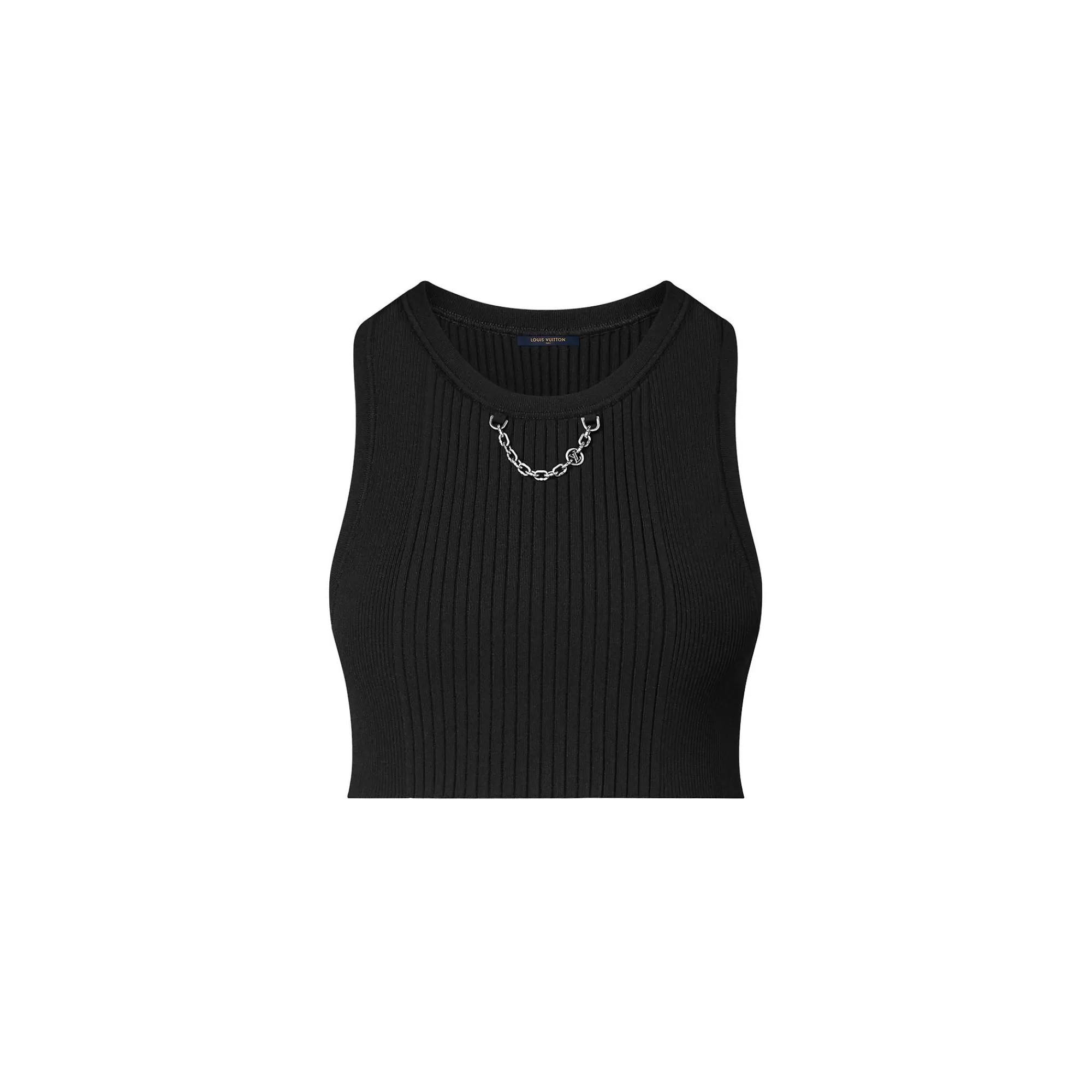Flash Sale Louis Vuitton Ribbed Crop Top Black