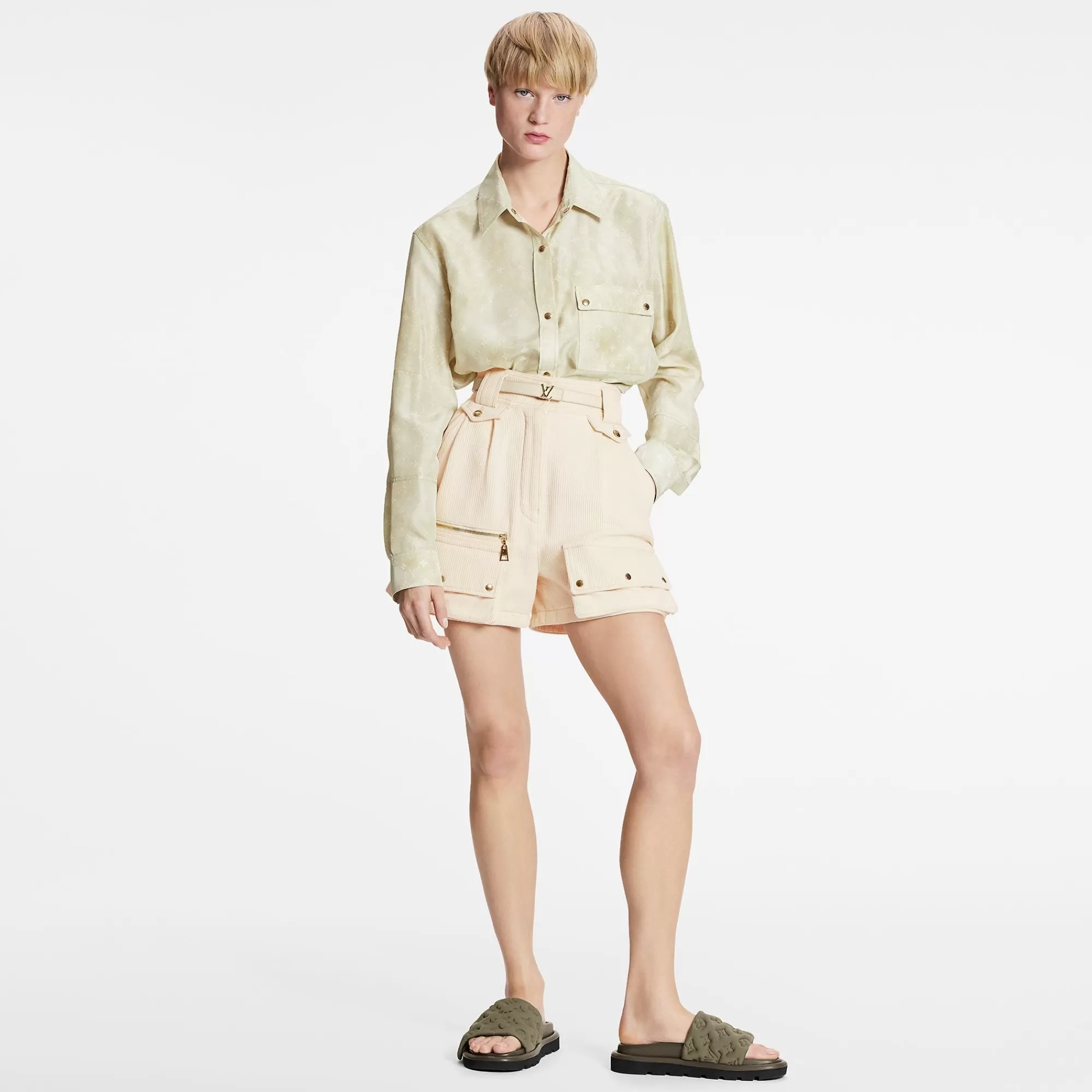 Best Louis Vuitton Ribbed Denim Safari Shorts