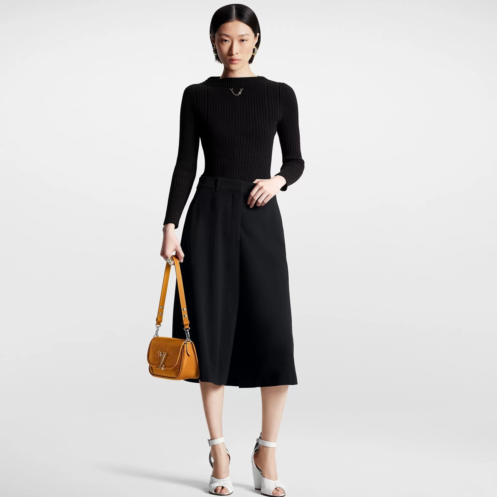 Cheap Louis Vuitton Ribbed Knit Bateau Pullover