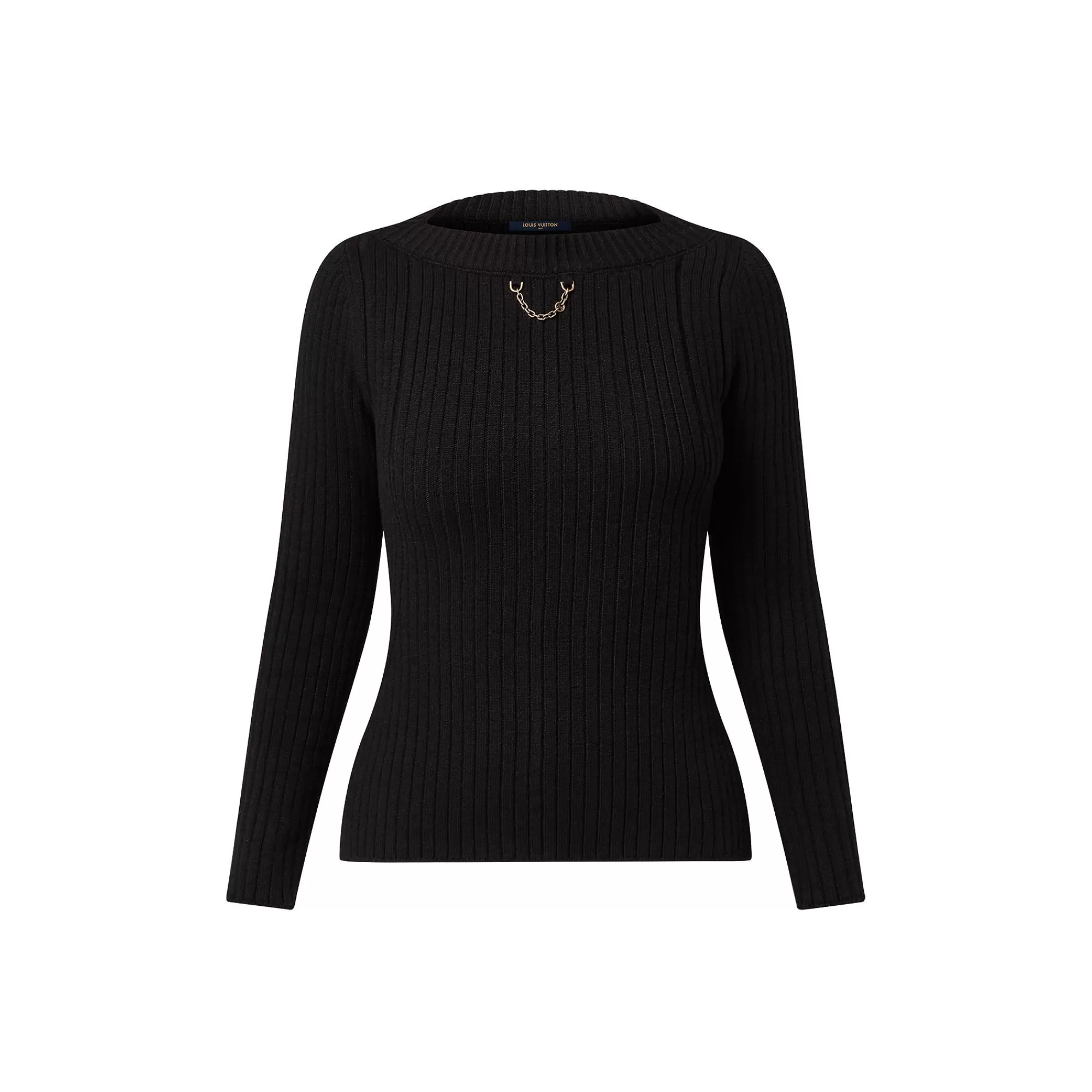 Cheap Louis Vuitton Ribbed Knit Bateau Pullover