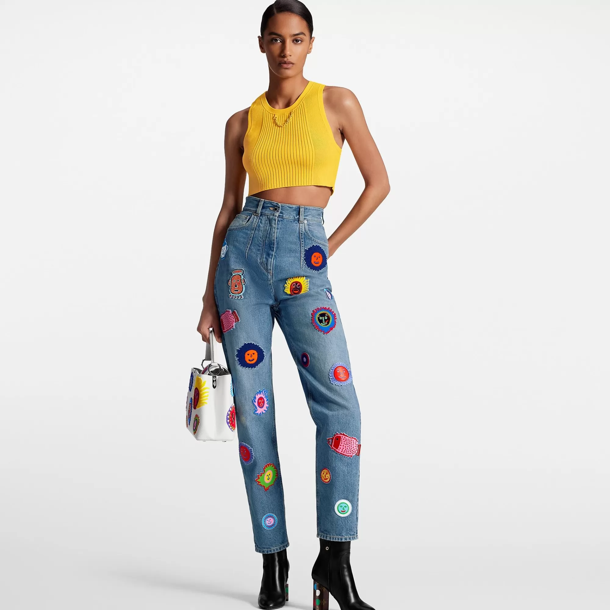 Best Sale Louis Vuitton Ribbed Knit Crop Top