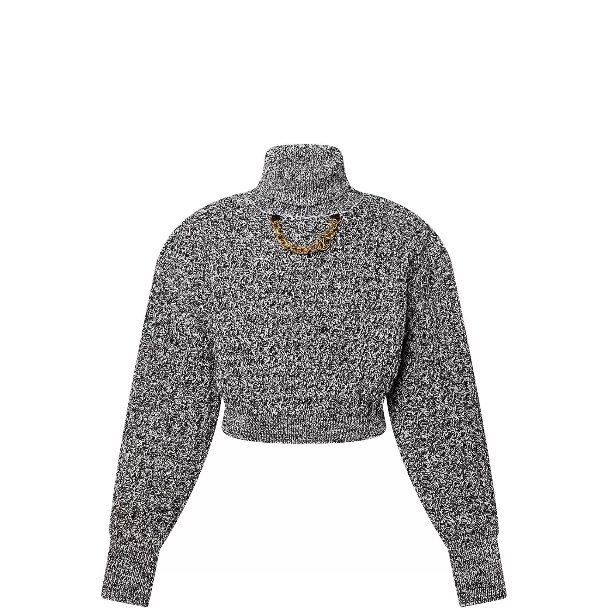 Store Louis Vuitton Ribbed Knit Cropped Turtleneck White