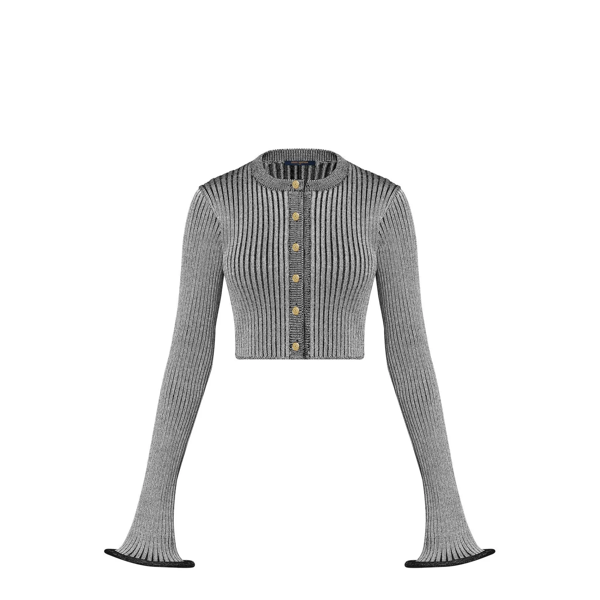 Best Louis Vuitton Ribbed Knit Trumpet Sleeve Cardigan